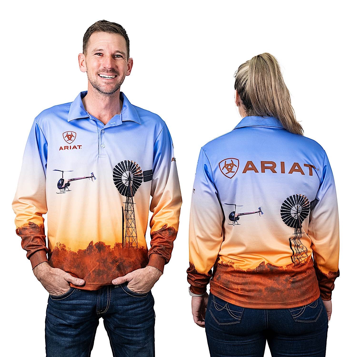 Ariat Adult Fishing Shirt - Windmill - Image 2
