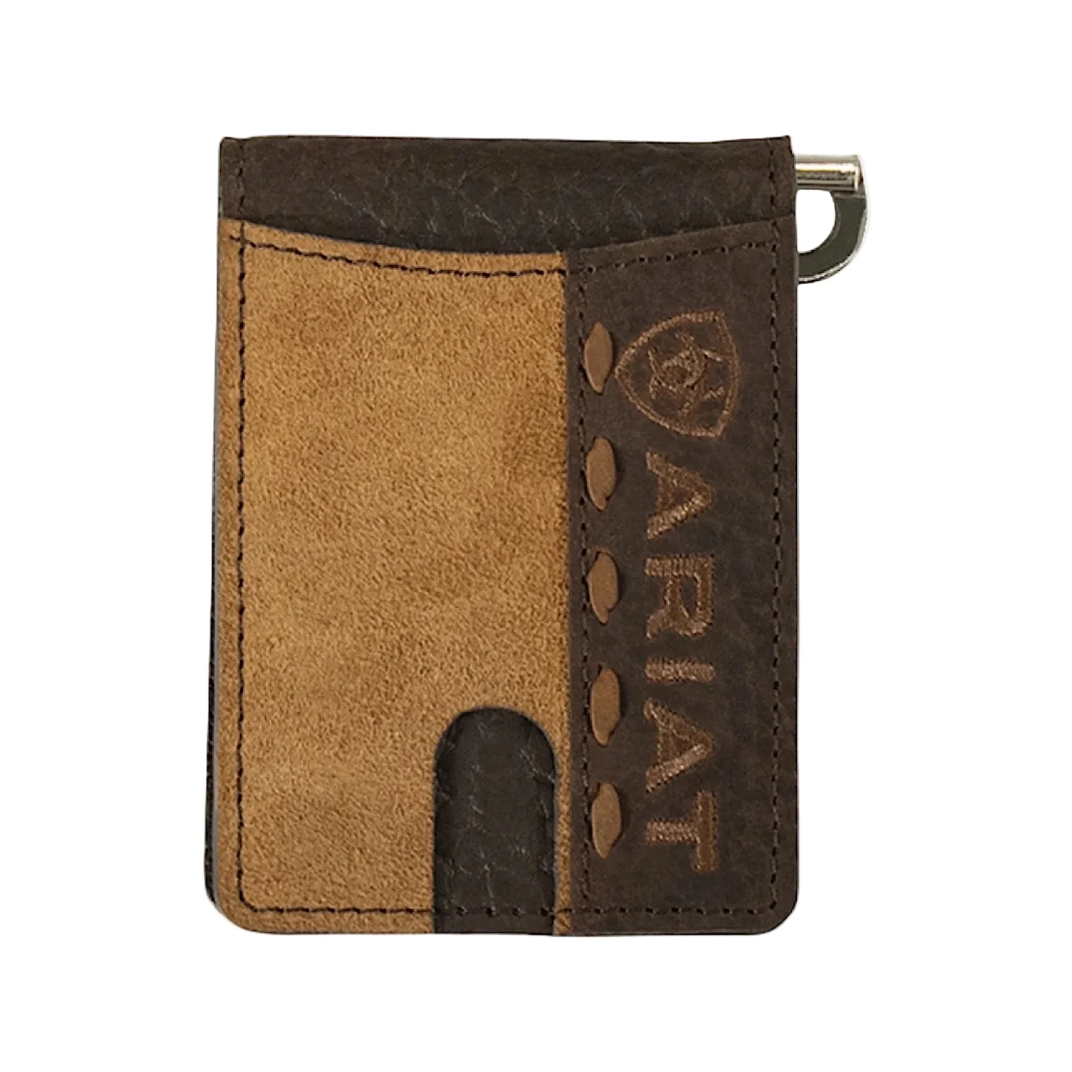 Ariat Bifold Money Clip - Roughout Tan