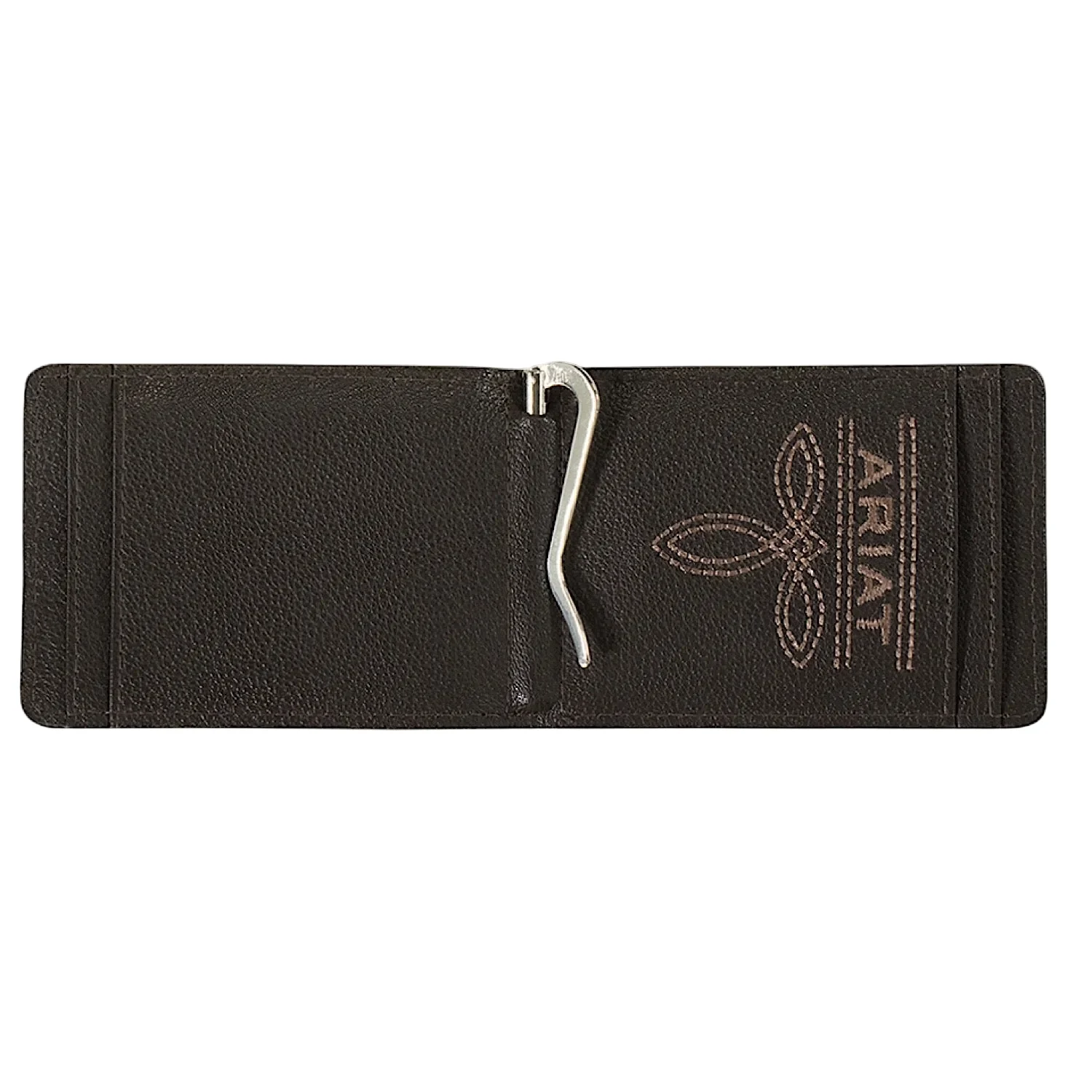 Ariat Bifold Money Clip - Roughout Tan - Image 2