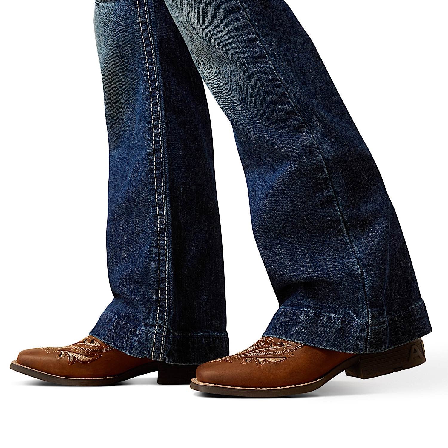 Ariat Girl's Andrea Wide Trouser Jeans - Pacific - Image 7