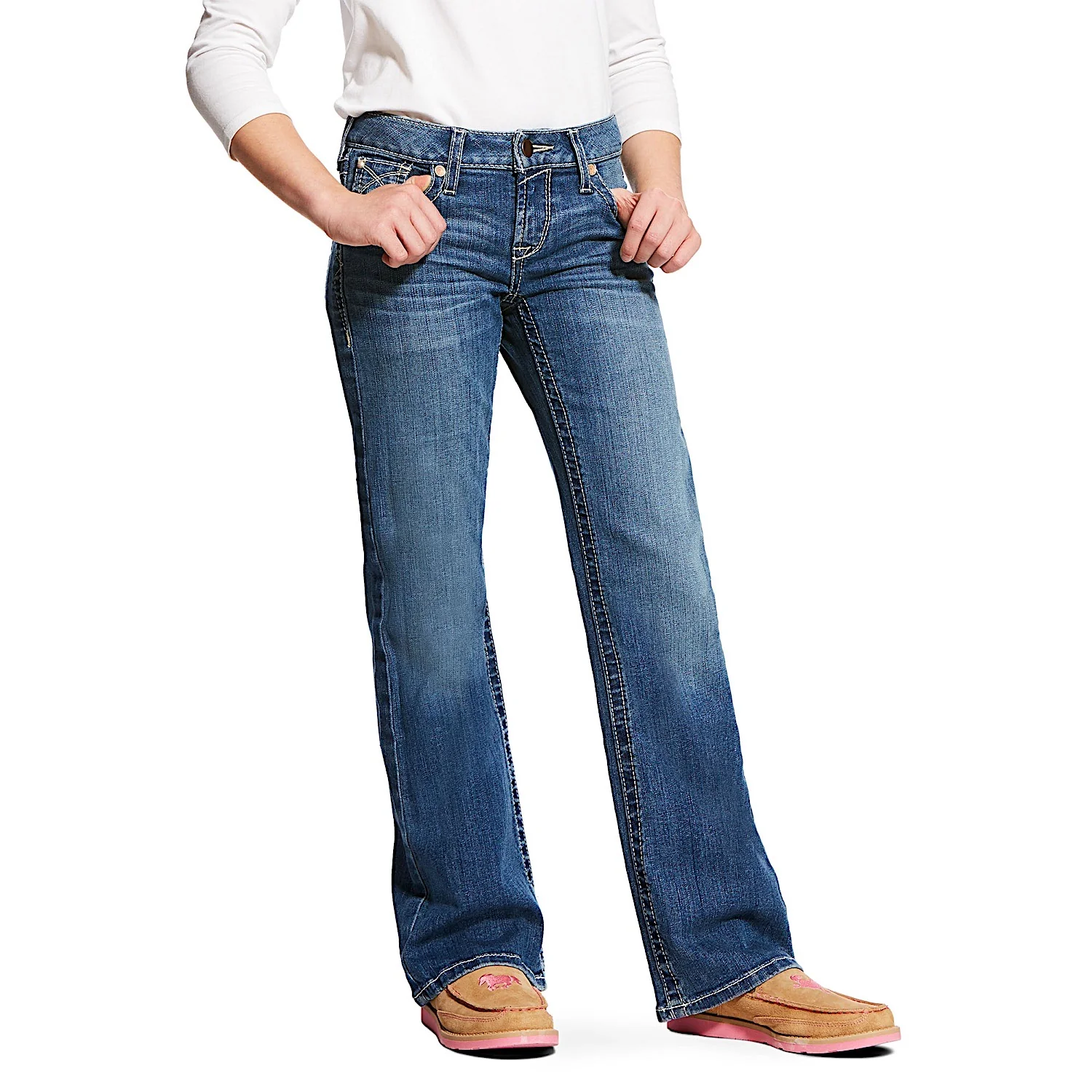Ariat Girl's R.E.A.L Whipstich Boot Cut Jeans - Eleanor