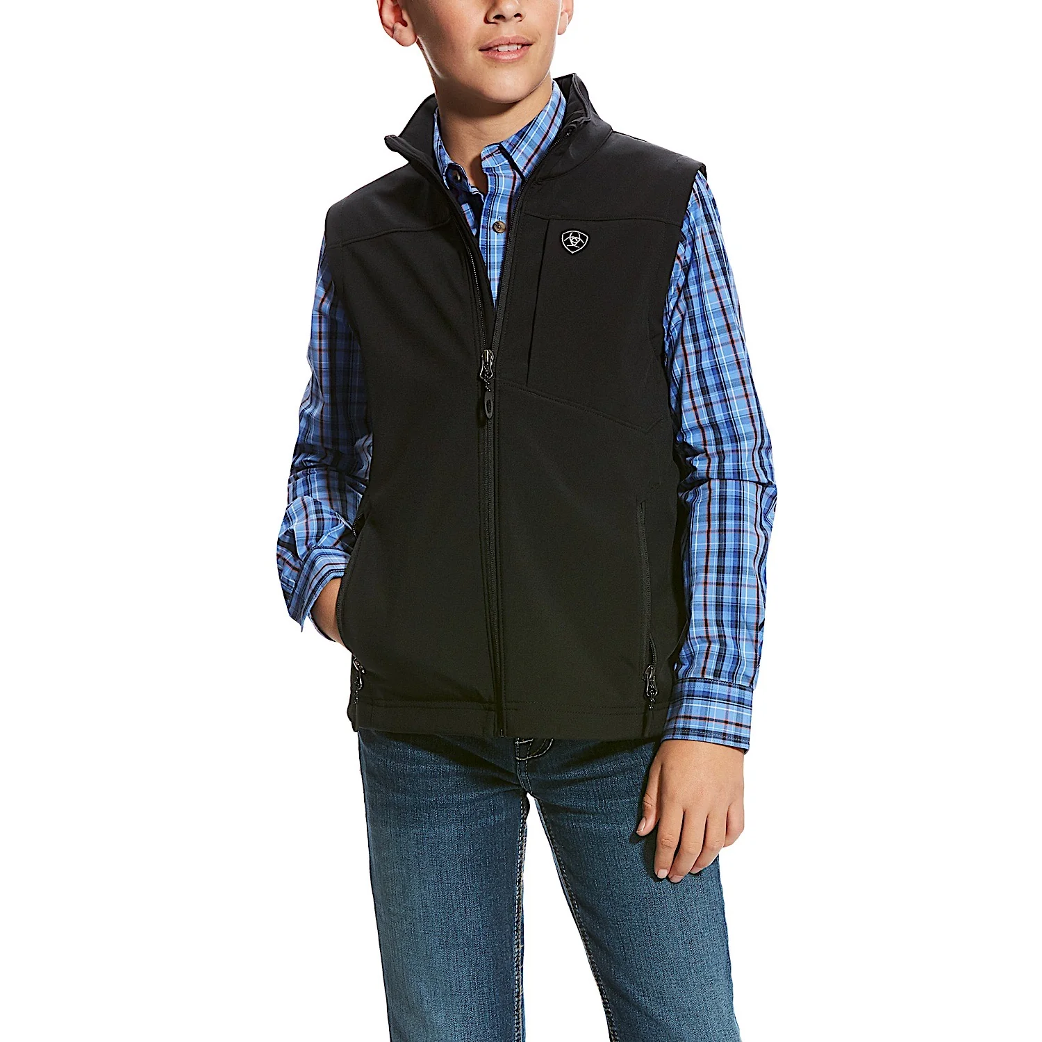 Ariat Kid's Vernon 2.0 Softshell Vest - Black