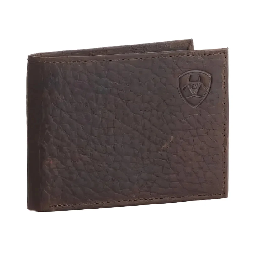Ariat Men's Bifold Wallet Shield Logo - Brown