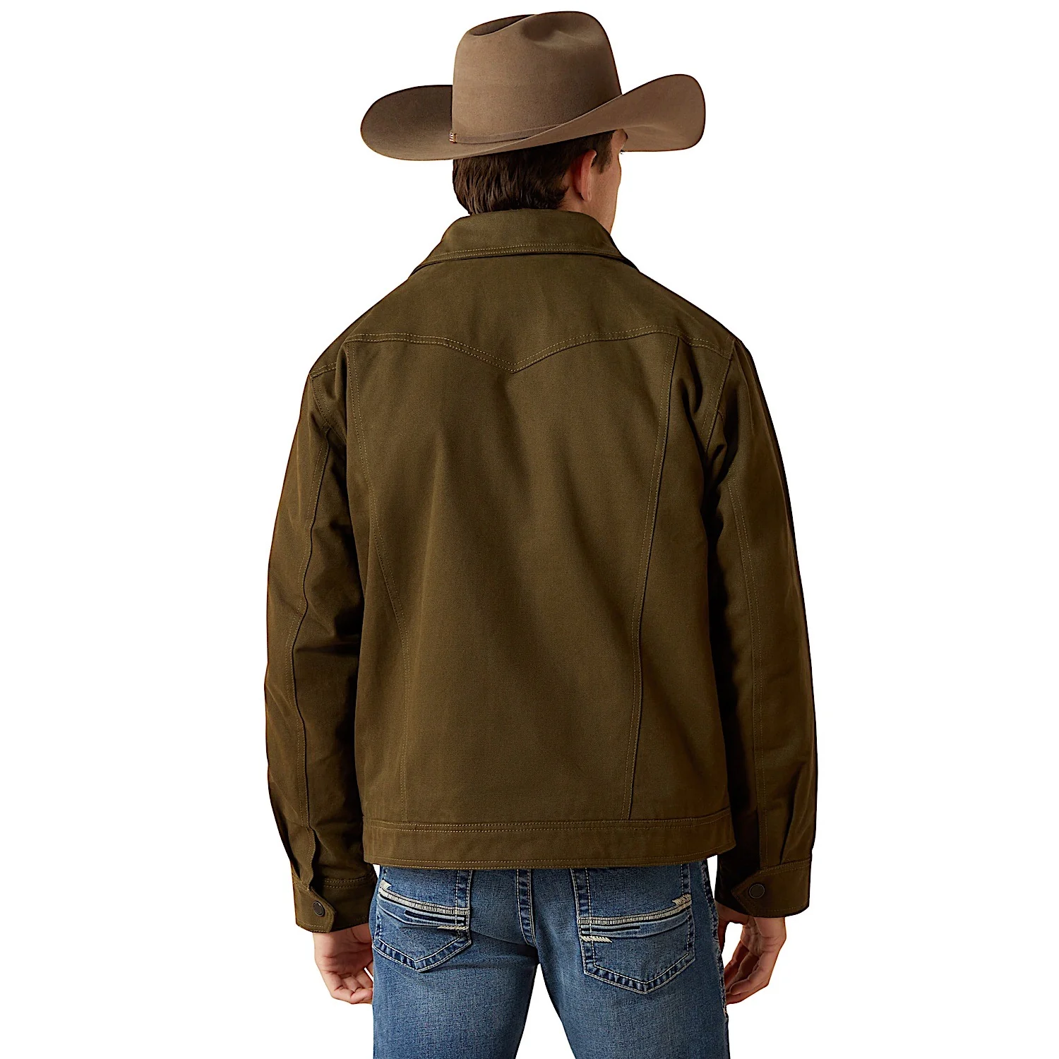 Ariat Men's Canvas Rancher Jacket - Desert Sand Khaki - Image 2