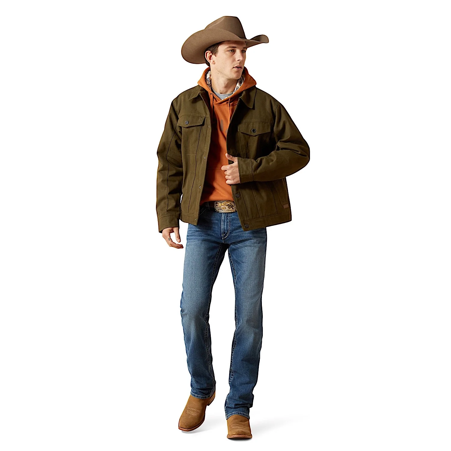 Ariat Men's Canvas Rancher Jacket - Desert Sand Khaki - Image 3