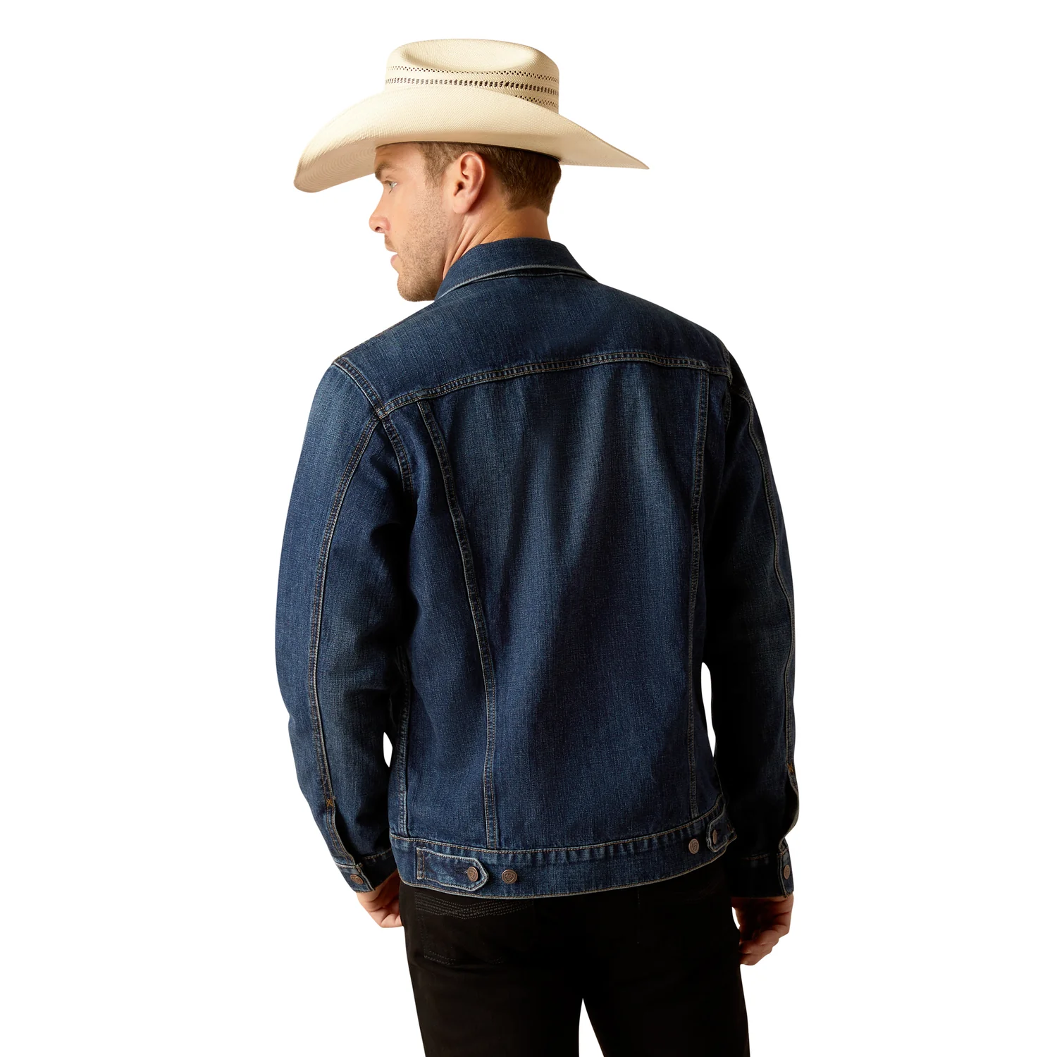 Ariat Mens Denim Team Trucker Jacket - Richford - Image 2
