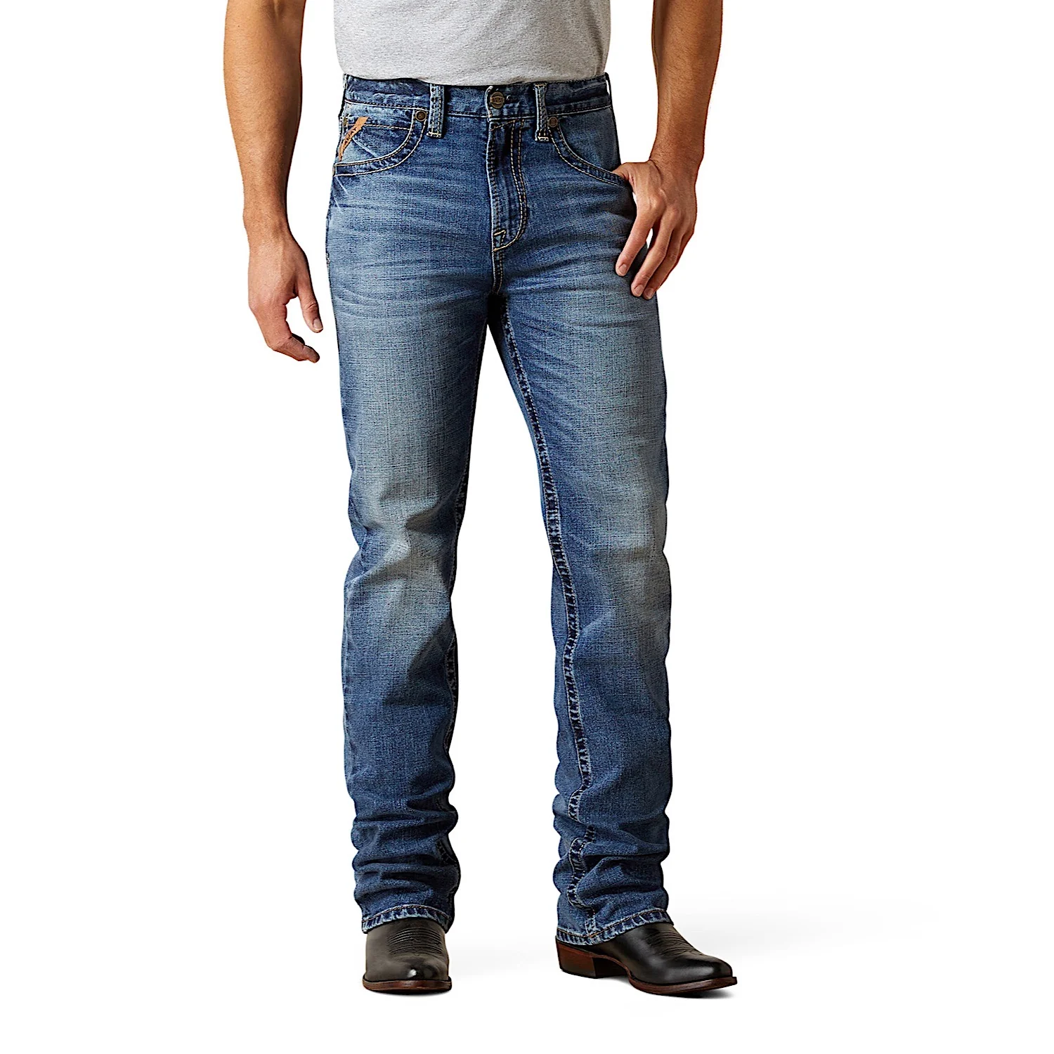 Ariat Men's High Rise M7 Straight Jean - Rebel Livermore - Image 2