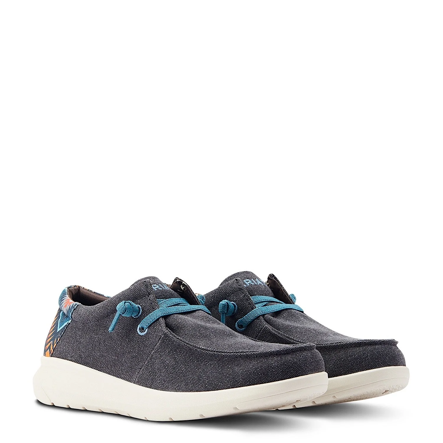 Ariat Mens Hilo Stretch Lace Charcoal Blue/Blue Aztec - Image 3