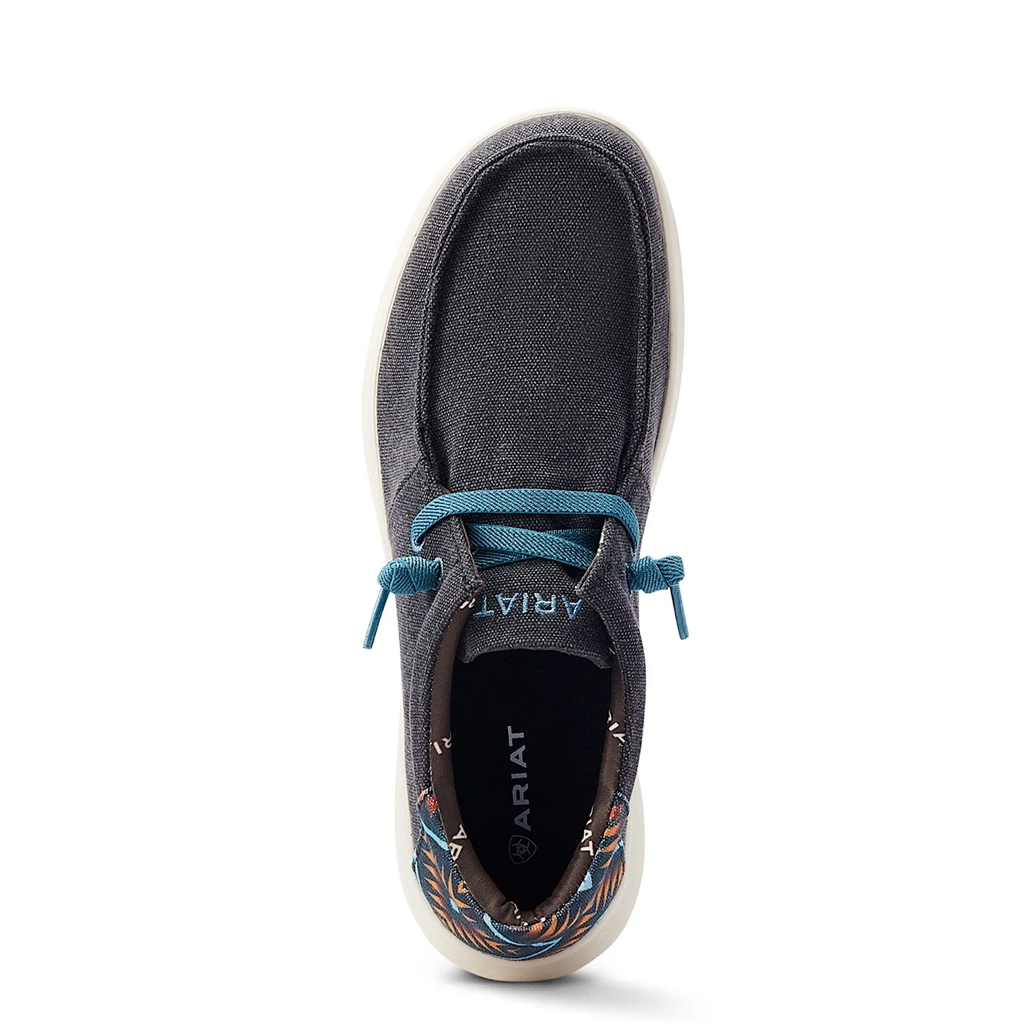 Ariat Mens Hilo Stretch Lace Charcoal Blue/Blue Aztec - Image 4