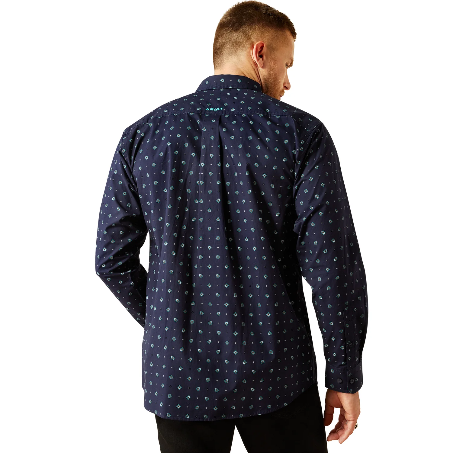 Ariat Men's Jacobi Classic Fit Shirt - Navy - Image 2