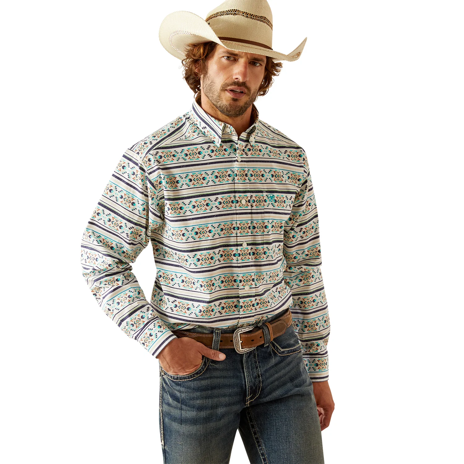 Ariat Men's Judge Classic Fit Shirt - Teal