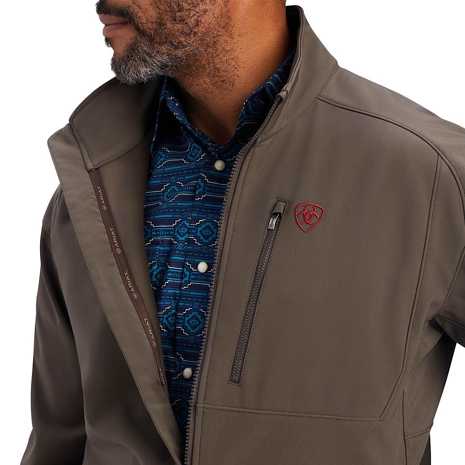 Ariat Men's Logo 2.0 Softshell Jacket - Banyan Bark - Image 3