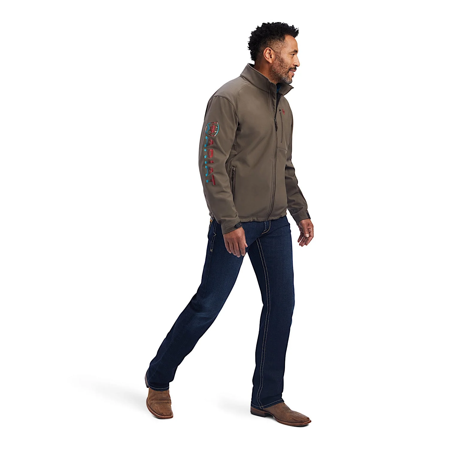 Ariat Men's Logo 2.0 Softshell Jacket - Banyan Bark - Image 5