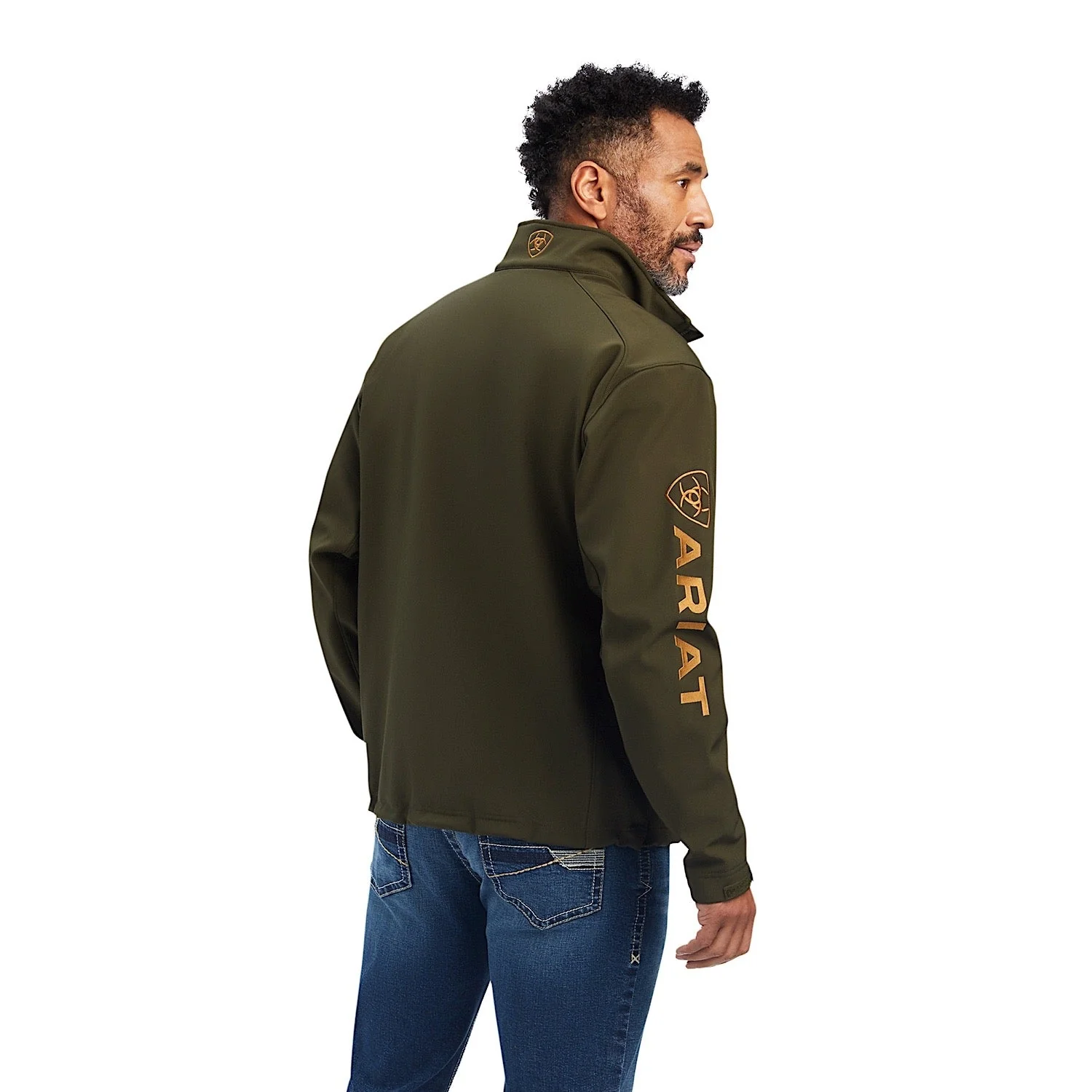Ariat Men's Logo 2.0 Softshell Jacket Brine Olive - Image 2