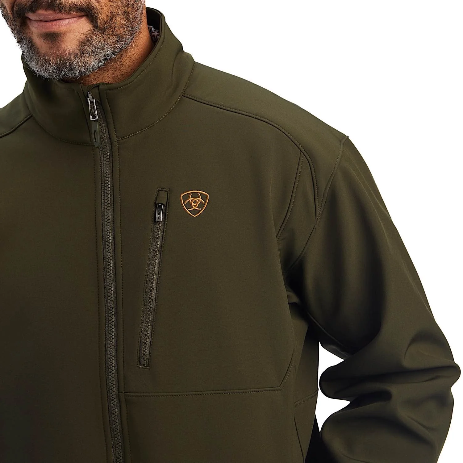 Ariat Men's Logo 2.0 Softshell Jacket Brine Olive - Image 3