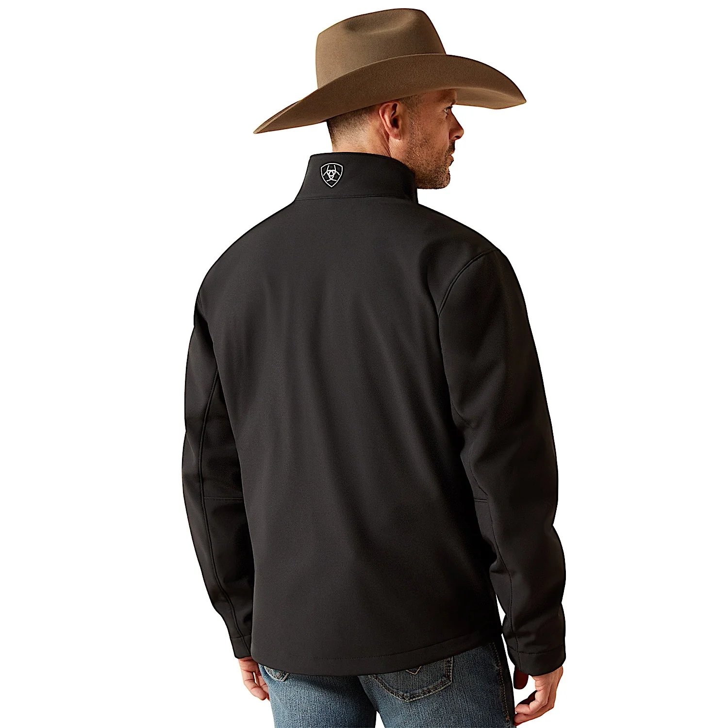 Ariat Men's Logo Softshell Jacket - Black - Image 2