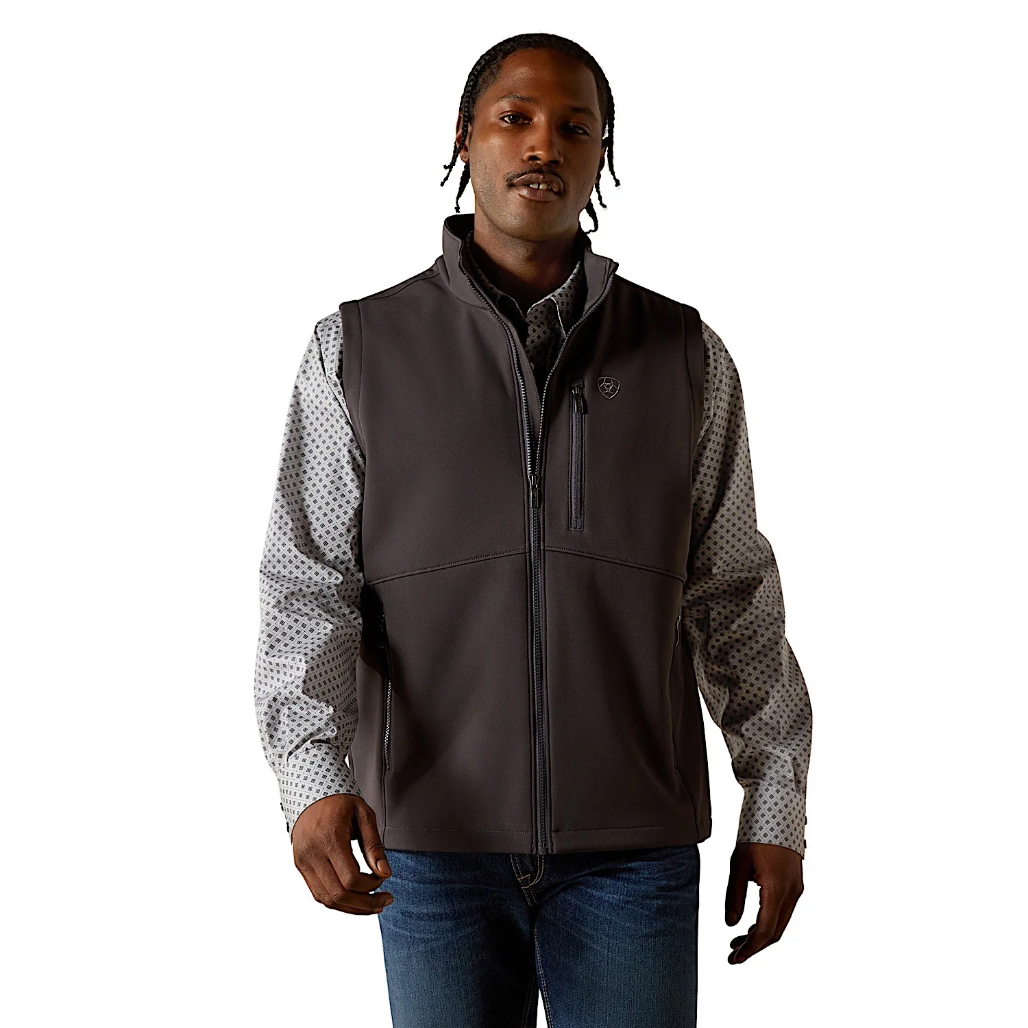 Ariat Men's Logo Softshell Vest - Phantom