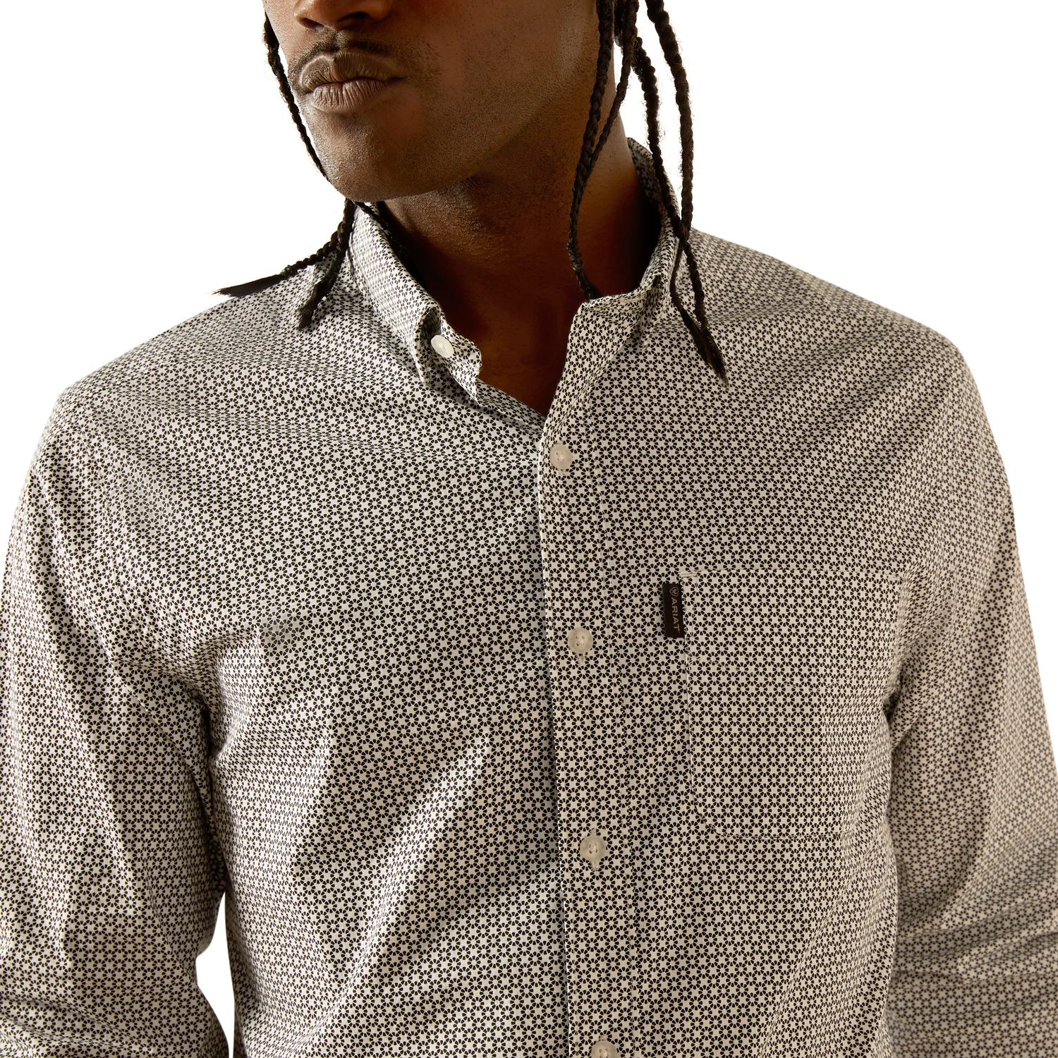 Ariat Men's Meyer Modern Fit Shirt - White - Image 3