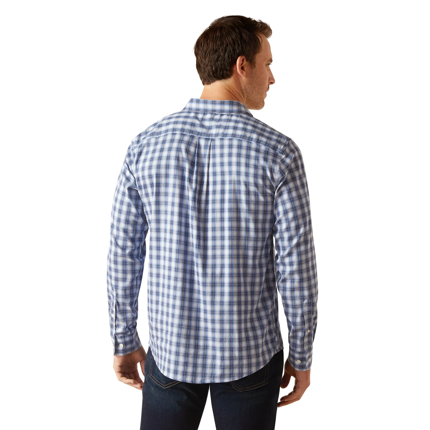 Ariat Men's Napa Long Sleeve Shirt - Ice Blue - Image 2