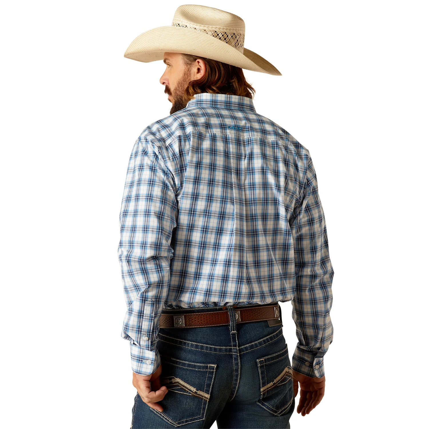 Ariat Men's Pro Phoenix Long Sleeve Shirt - Blue - Image 2