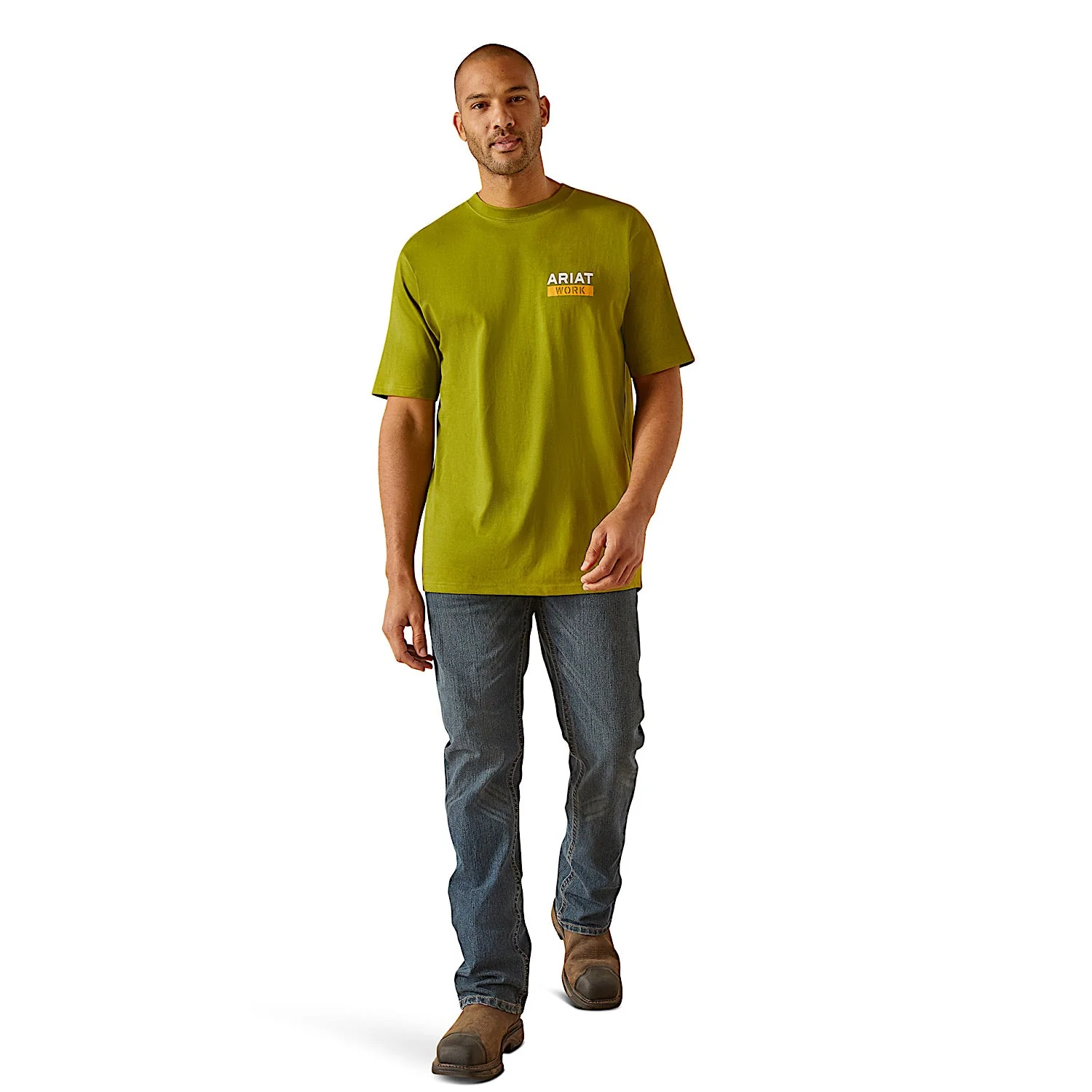 Ariat Men's Rebar Cotton Strong Roughneck Graphic T-Shirt - Going Green - Image 3