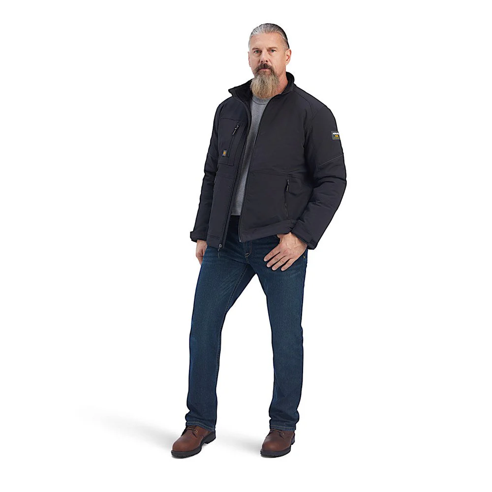 Ariat Mens Rebar Dri-Tek DuraStretch Insulated Jacket Black - Image 3