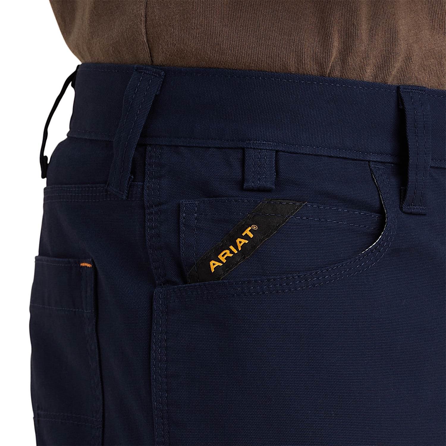 Ariat Mens Rebar DuraStretch Made Tough Short Navy - Image 3
