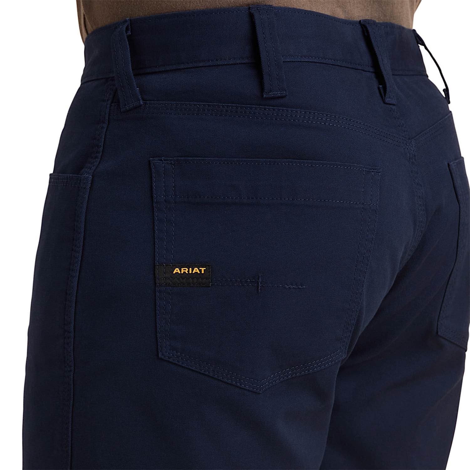 Ariat Mens Rebar DuraStretch Made Tough Short Navy - Image 4