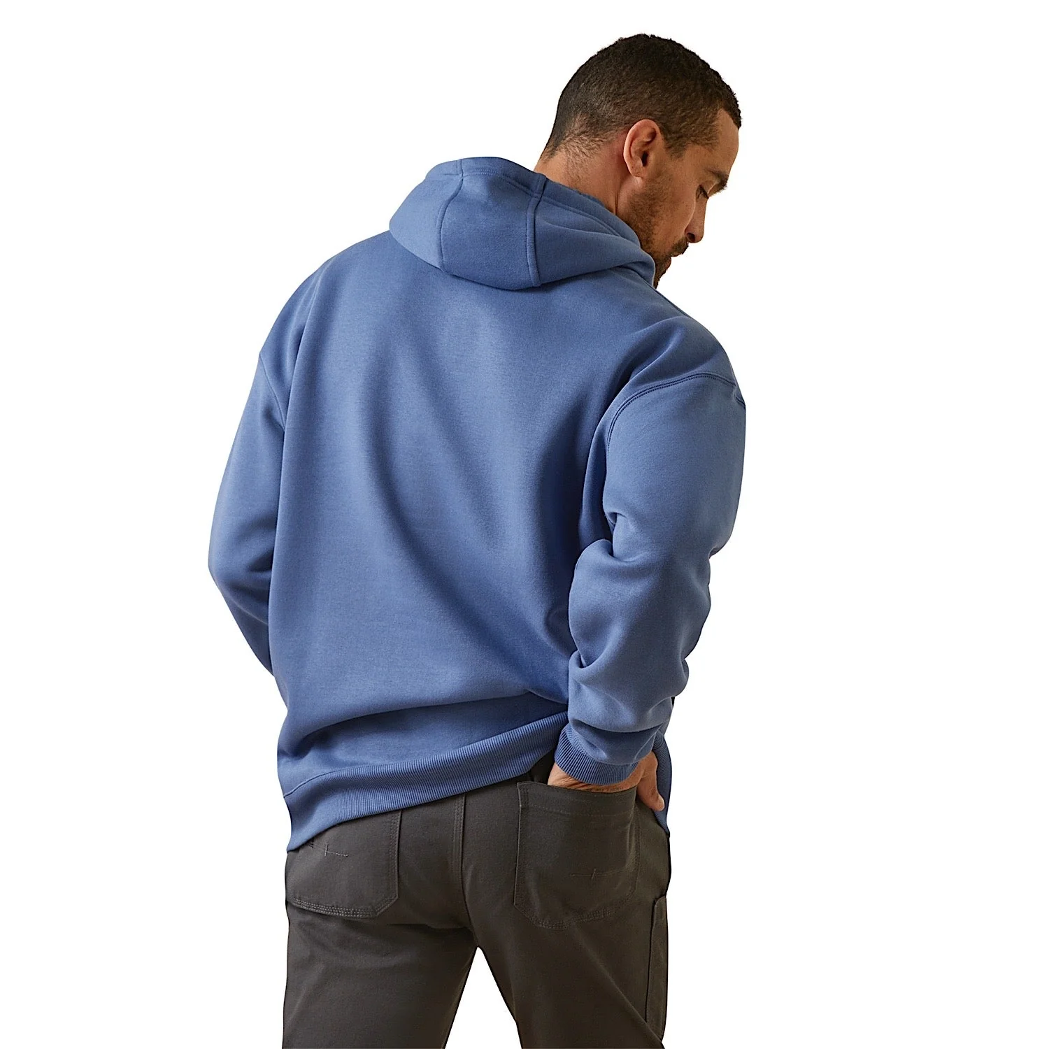 Ariat Men's Rebar Graphic Hoodie Coastal Fjord/Navy - Image 5