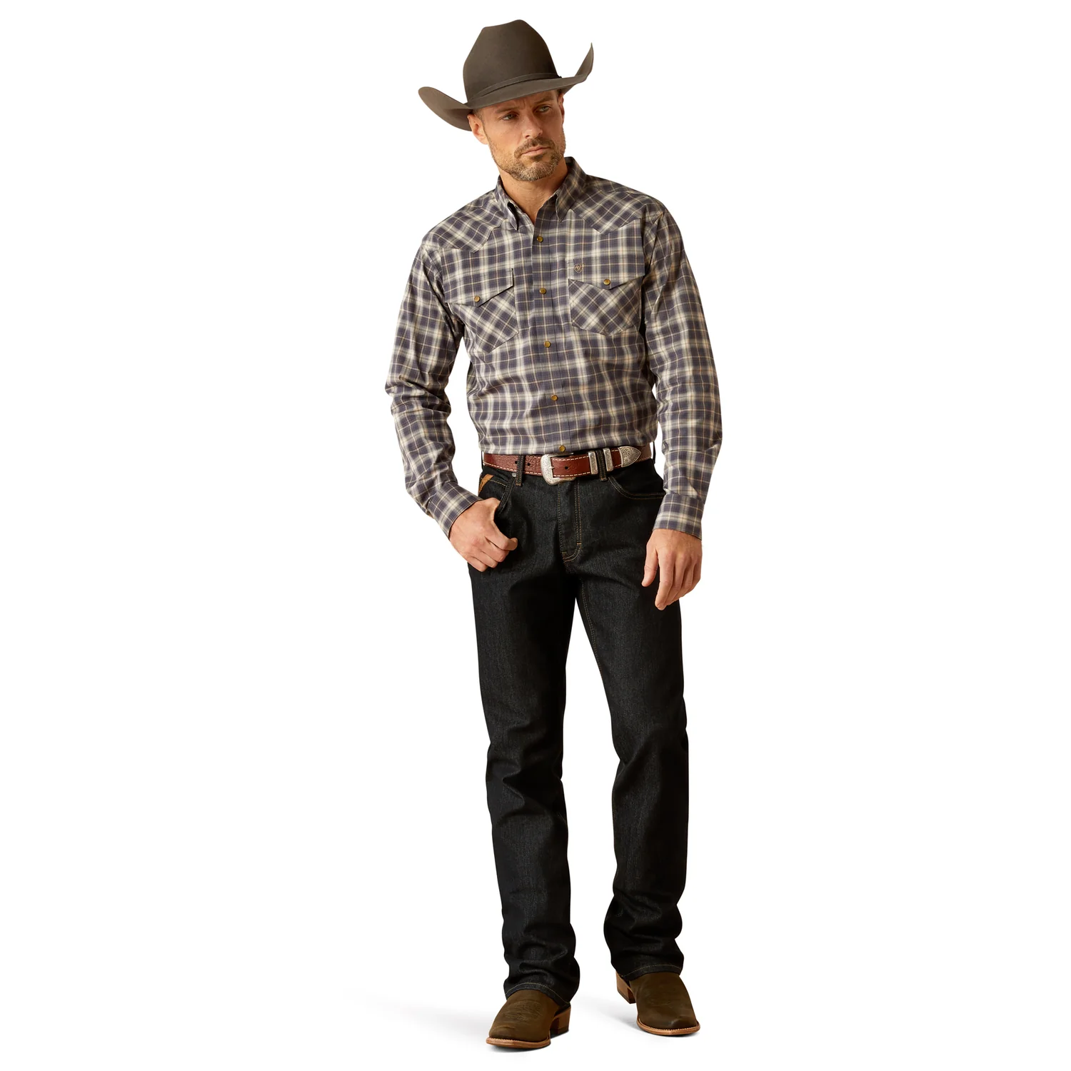 Ariat Men's Relentless Pursuit Snap Shirt - Odyssey Grey - Image 3