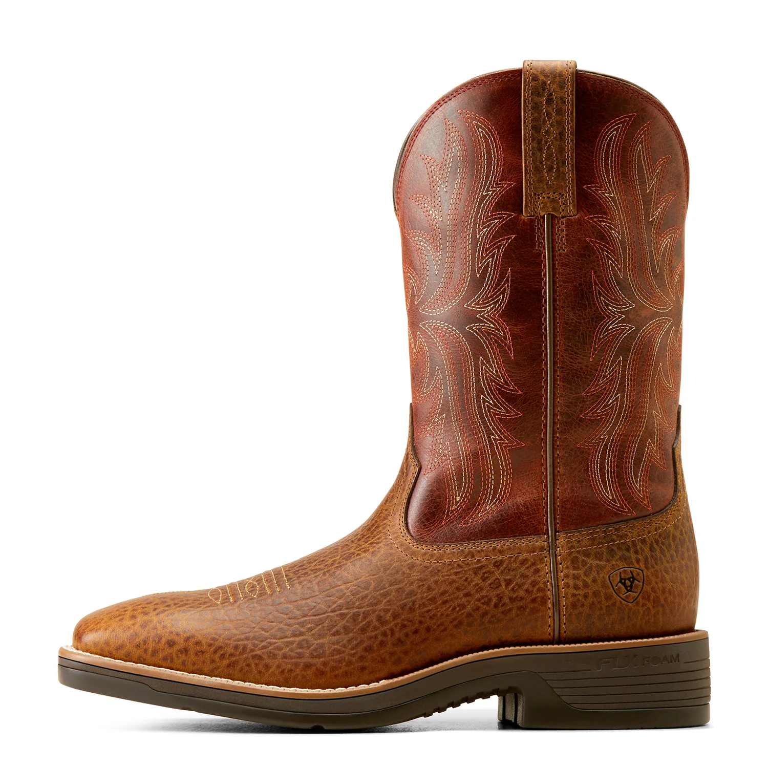 Ariat Men's Ridgeback Boot Tan Bull Emboss/Orange Rust - Image 5