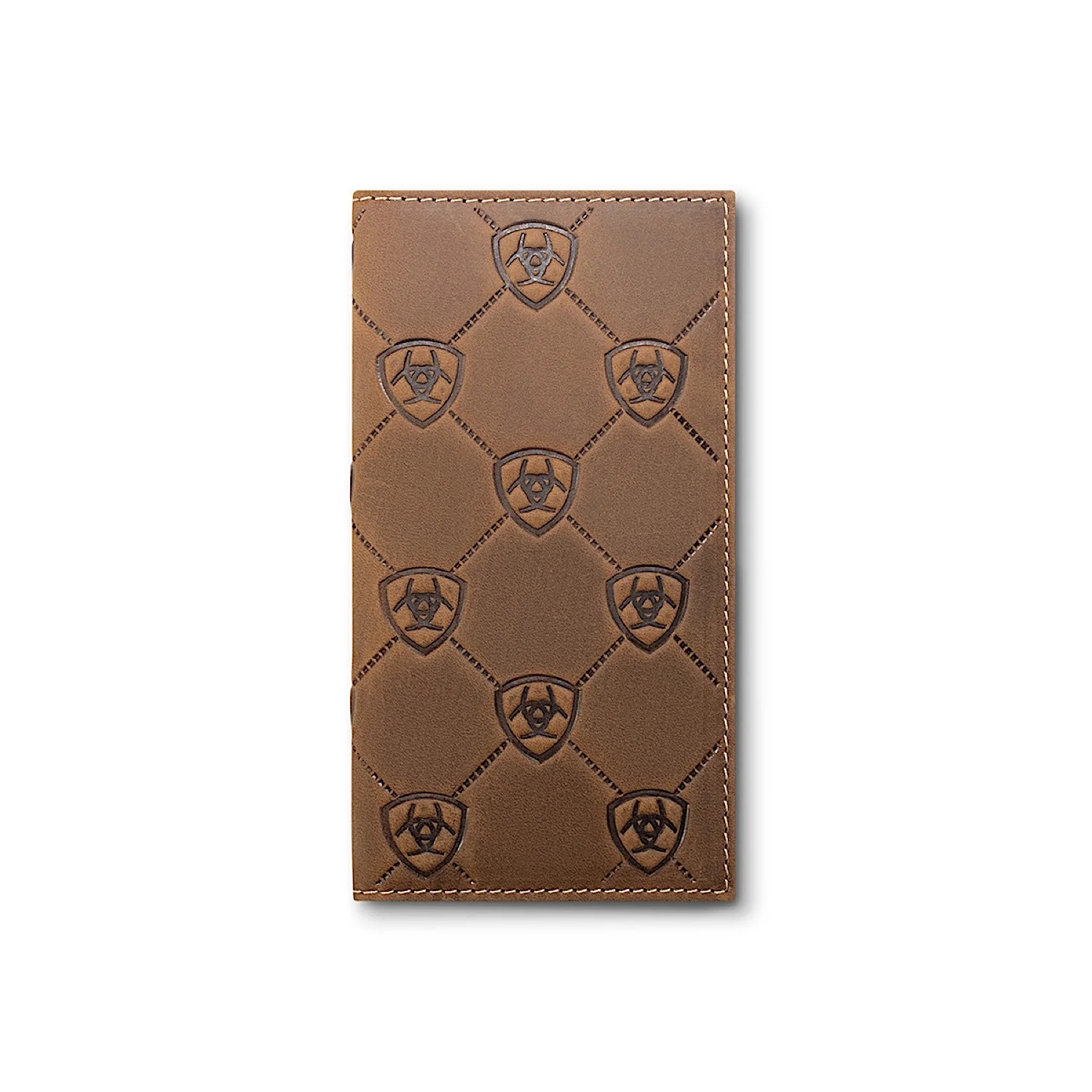 Ariat Men's Rodeo Style Wallet Floral Embossed Shield - Black