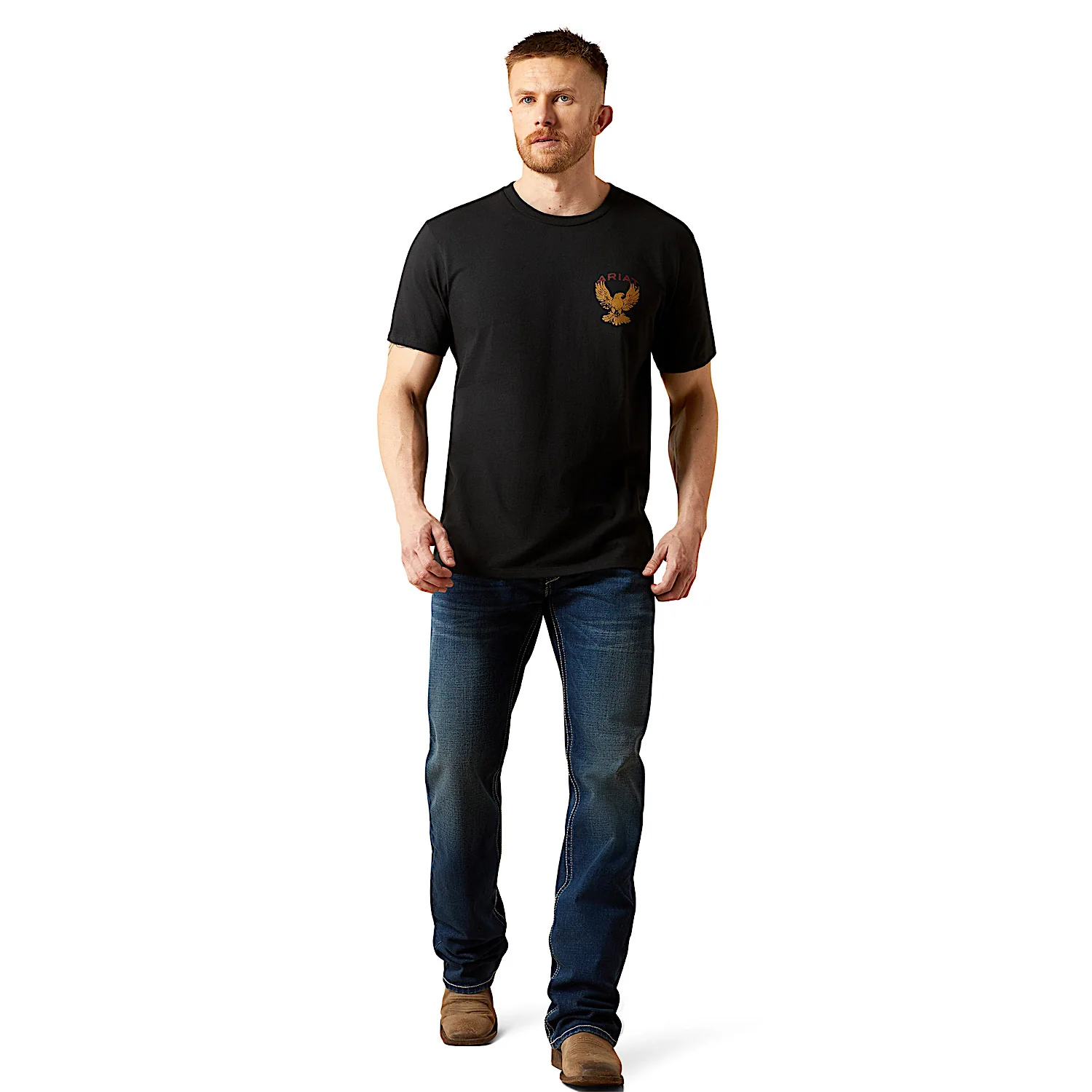 Ariat Men's Rustic Eagle T-Shirt - Black - Image 2