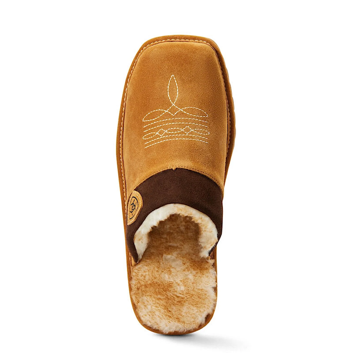 Ariat Men's Silversmith Square Toe Slipper - Chestnut with Chocolate - Image 4