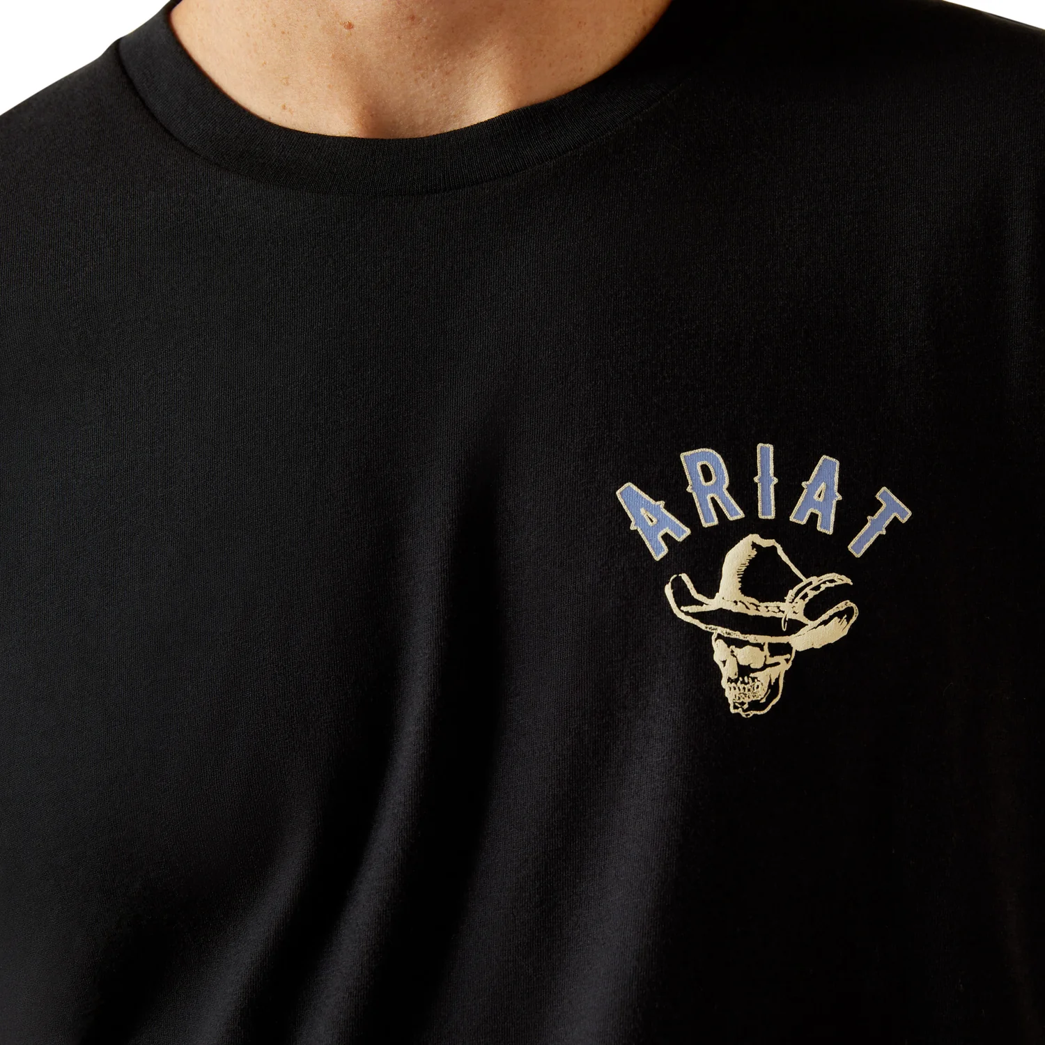 Ariat Men's Stitched Skull Tee - Black - Image 2