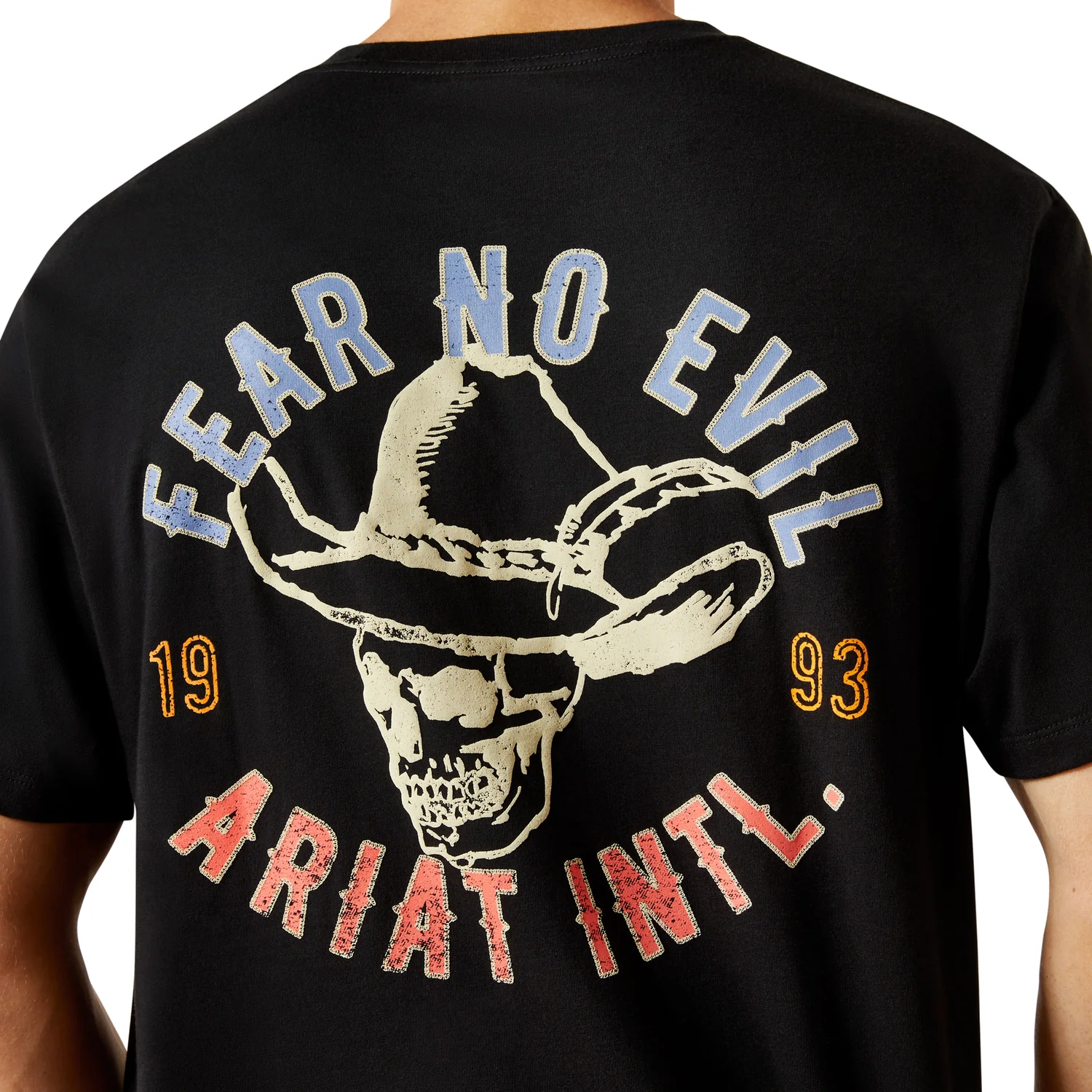 Ariat Men's Stitched Skull Tee - Black - Image 3