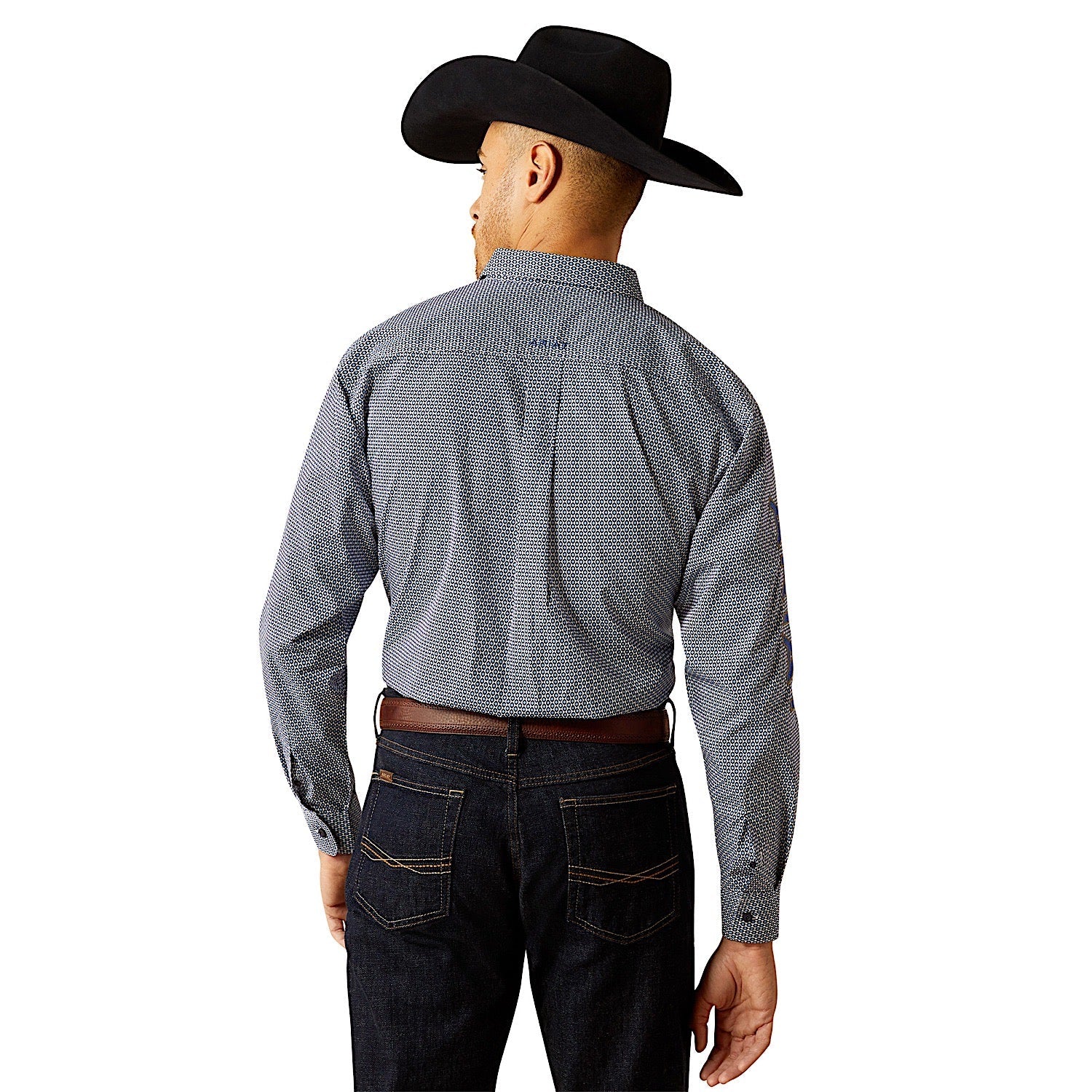 Ariat Men's Team Keenan Classic Fit Shirt - Blue/Navy Blue - Image 2
