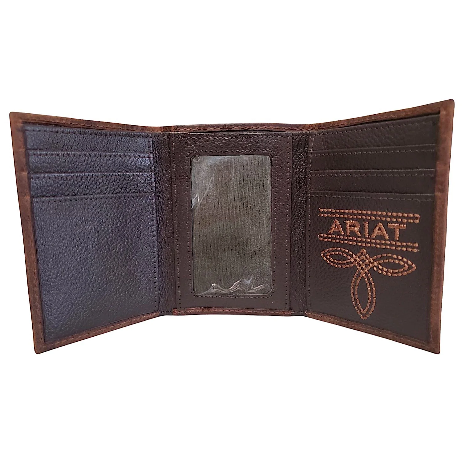 Ariat Men's Trifold Wallet Shield Logo - Brown - Image 3