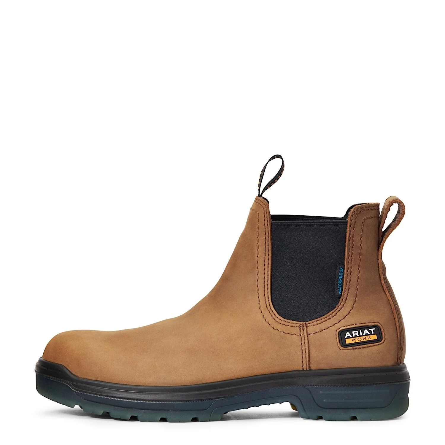 Ariat Men's Turbo Chelsea Waterproof Work Boot - Aged Bark - Image 2