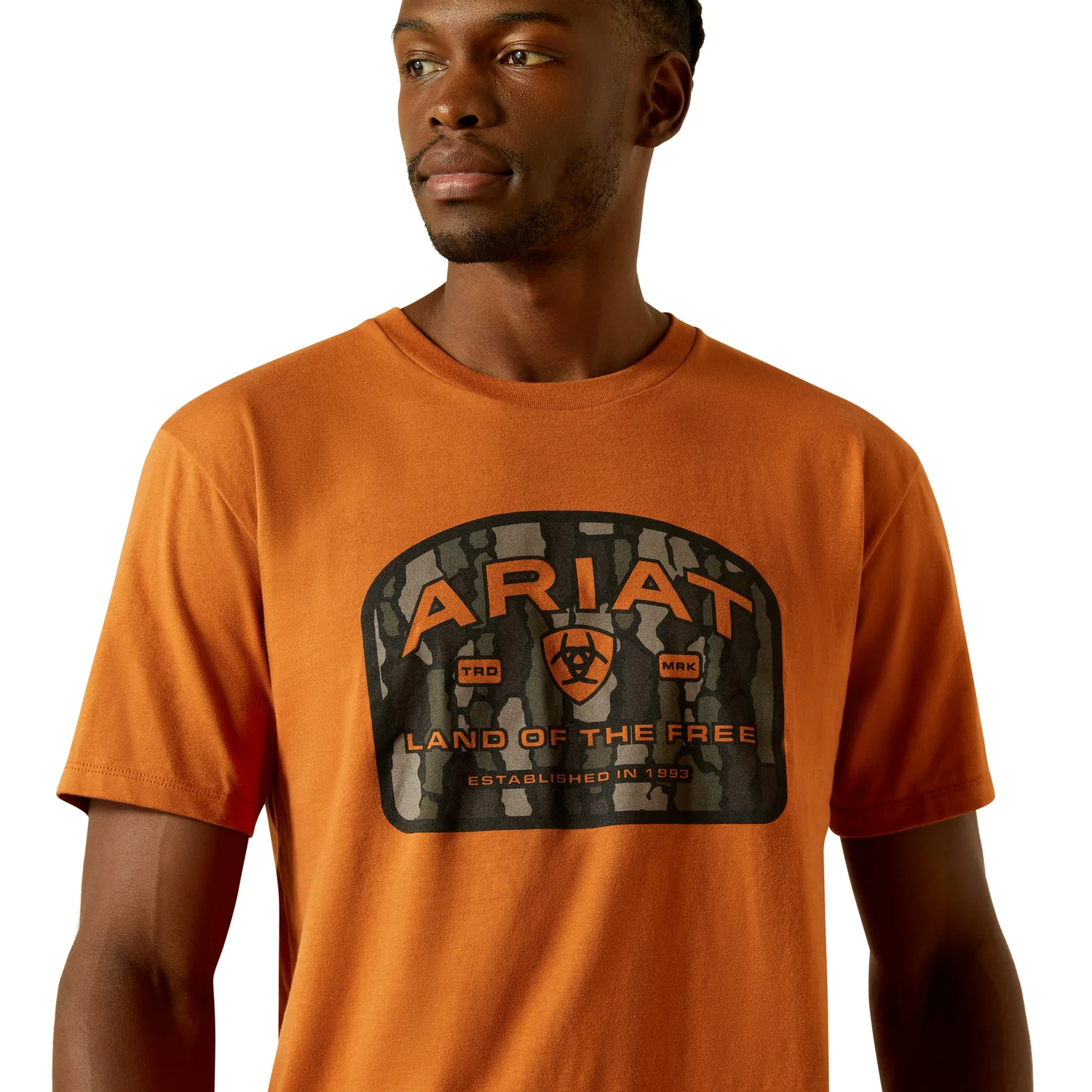 Ariat Men's Underlands Camo Badge Tee - Adobe - Image 3