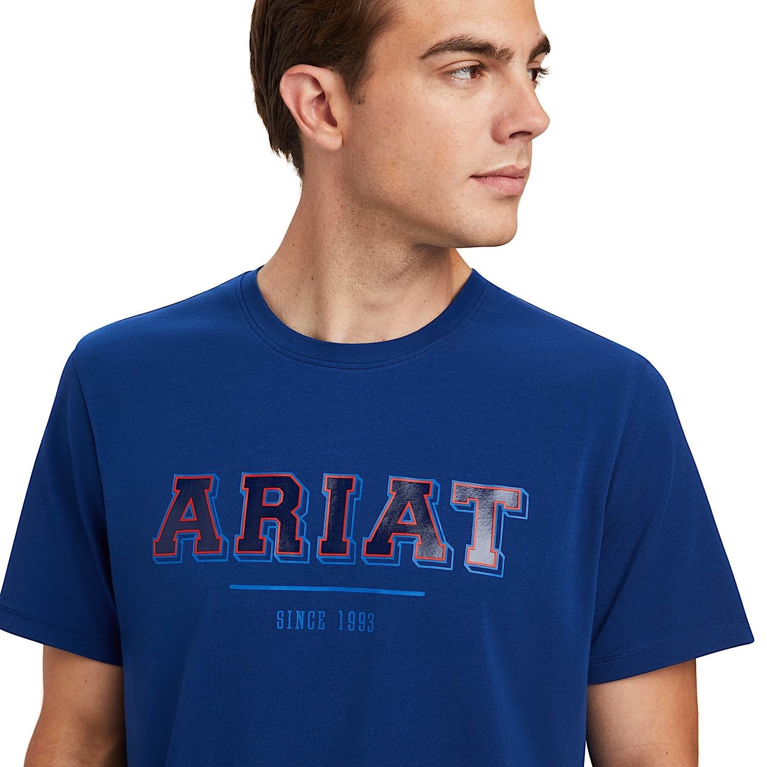 Ariat Men's Varsity T-Shirt Estate Blue - Image 2