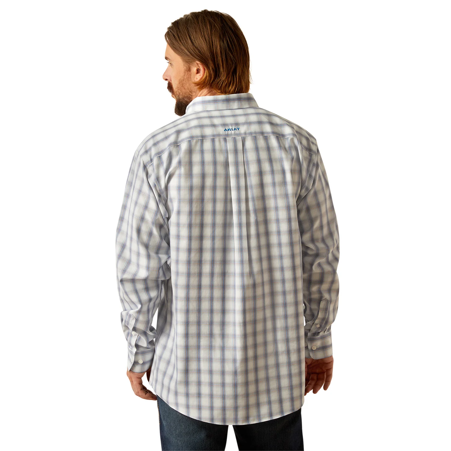 Ariat Men's Wrinkle Free Briar Classic Fit Shirt - White - Image 2