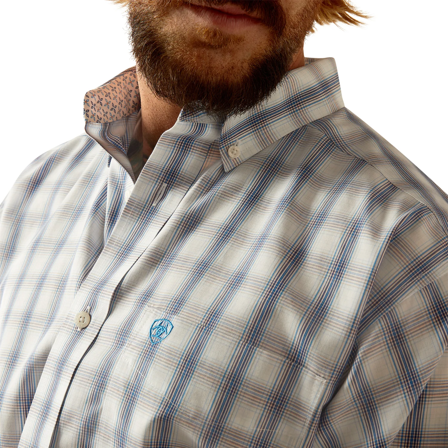 Ariat Men's Wrinkle Free Briar Classic Fit Shirt - White - Image 4