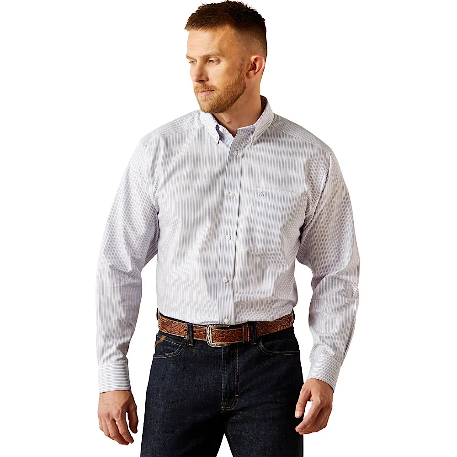 Ariat Men's Wrinkle Free Don Shirt - Blue