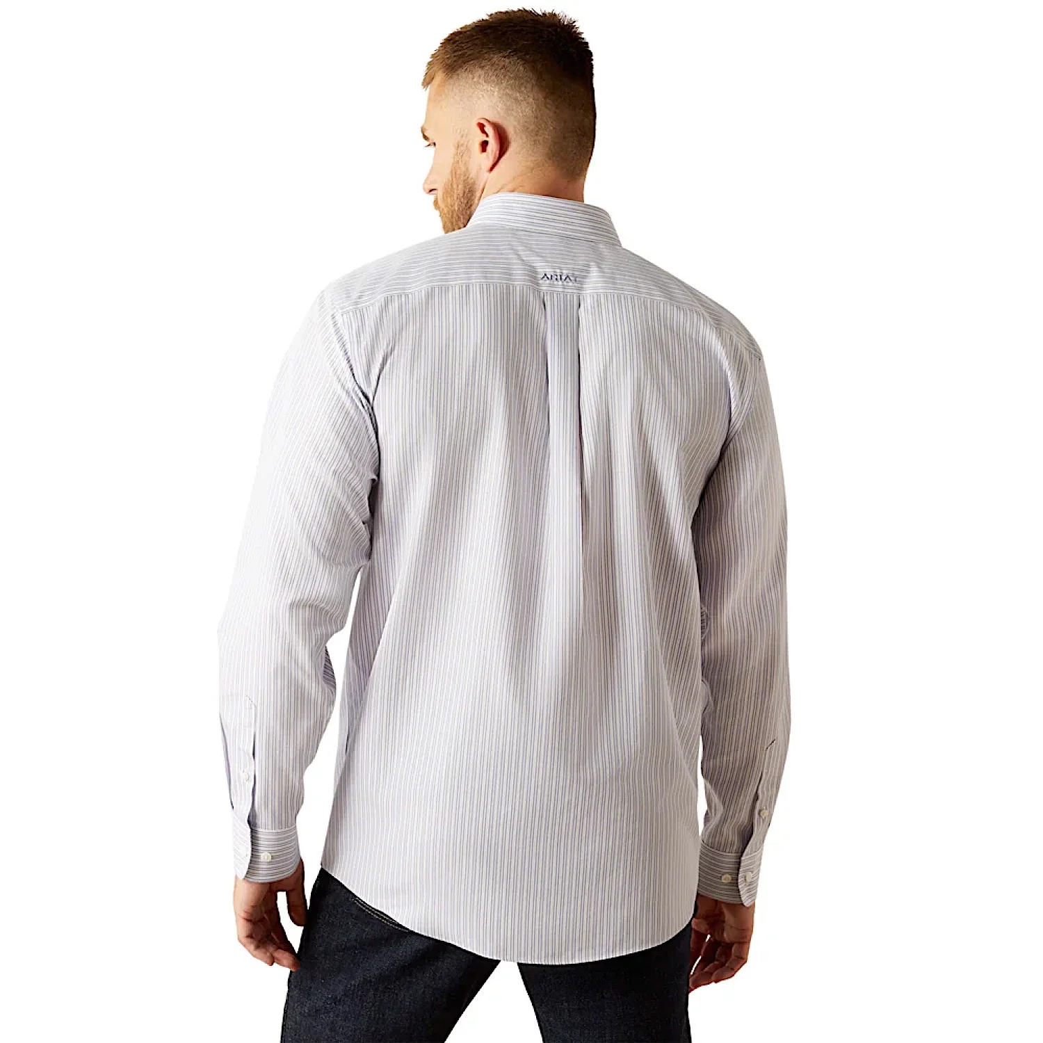 Ariat Men's Wrinkle Free Don Shirt - Blue - Image 3
