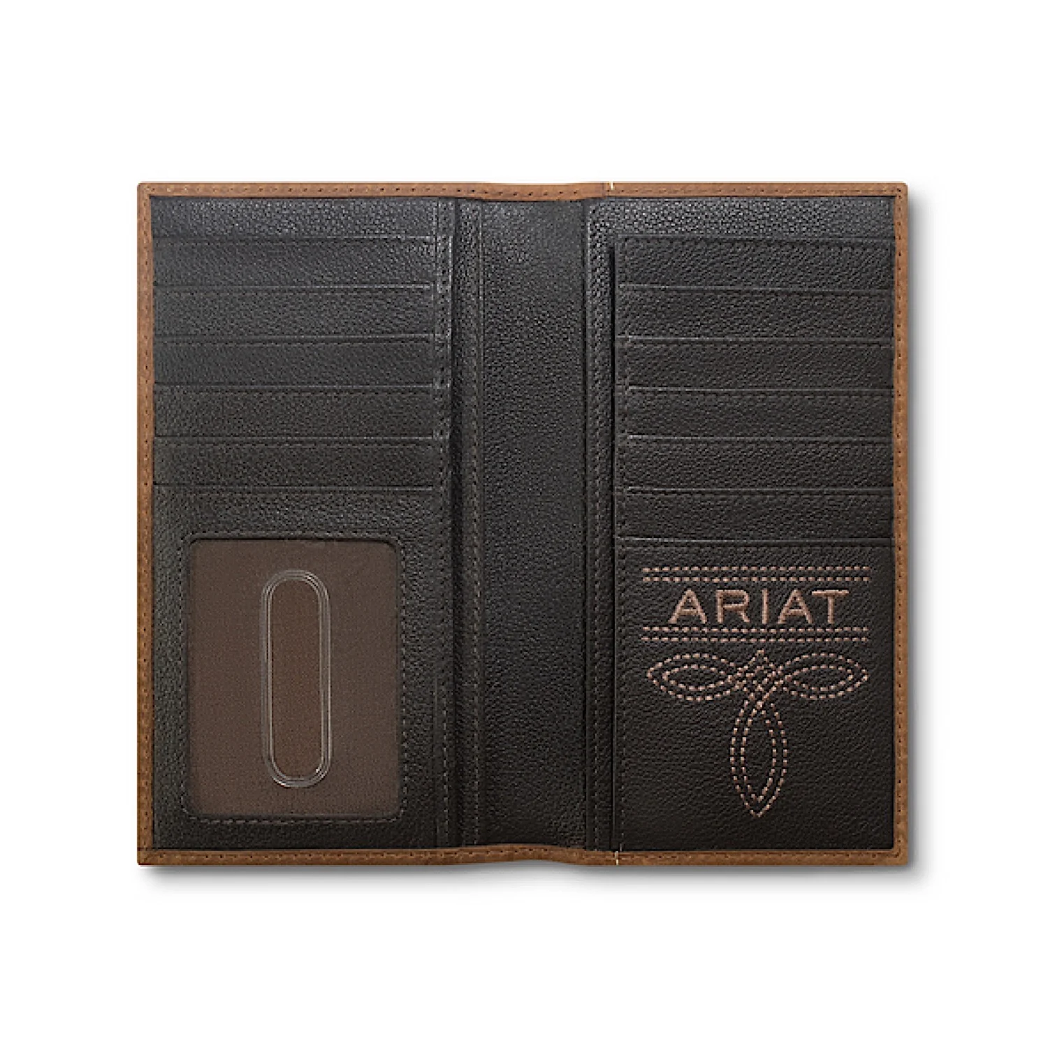 Ariat Rodeo Wallet Scrolling Embossed - Medium Brown - Image 2