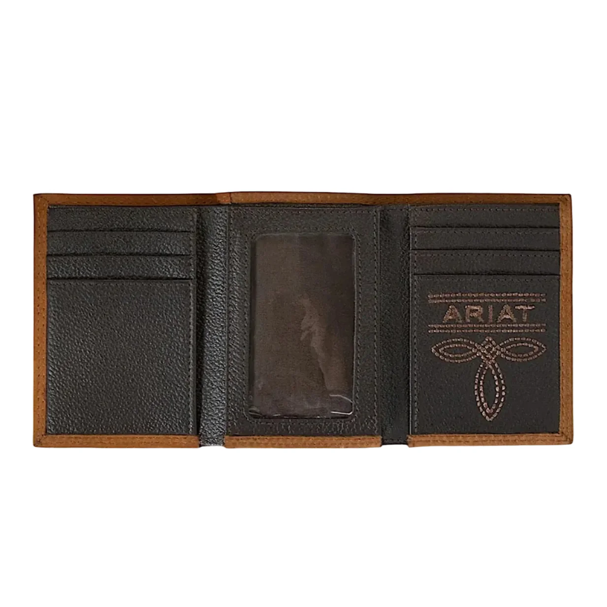 Ariat Trifold Wallet - Medium Brown - Image 2