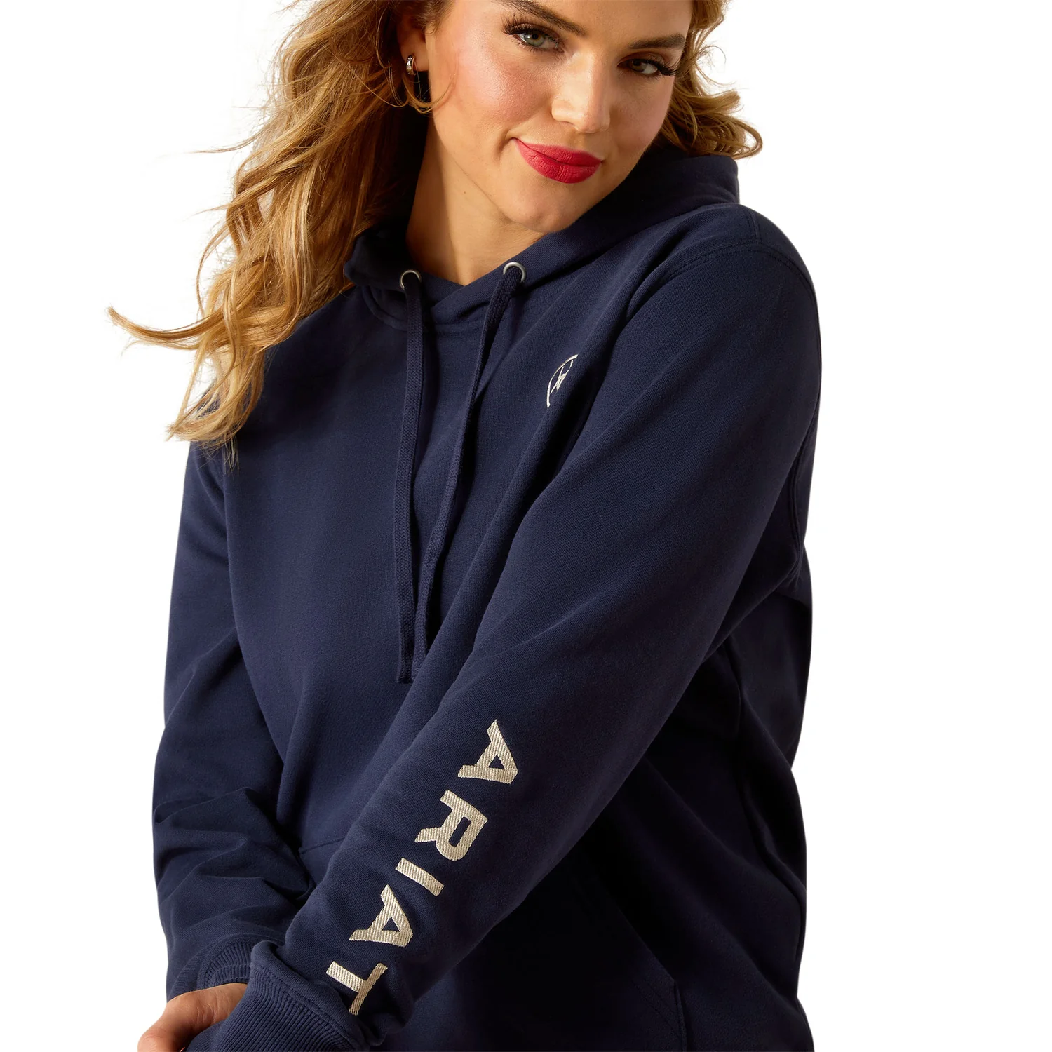 Ariat Women's Ariat Logo 2.0 Hoodie - Black Iris - Image 3