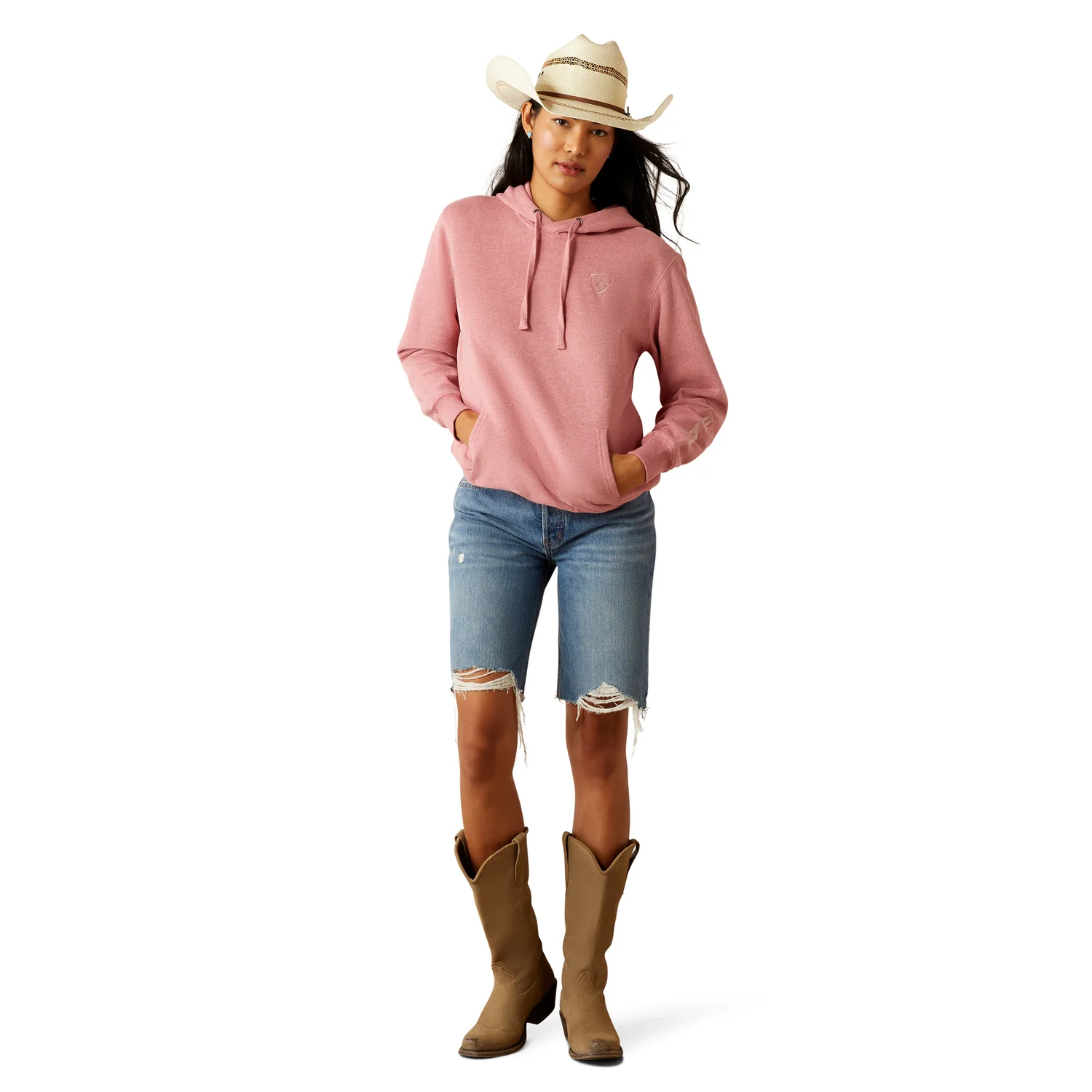 Ariat Women's Ariat Logo 2.0 Hoodie - Rose Wine - Image 4