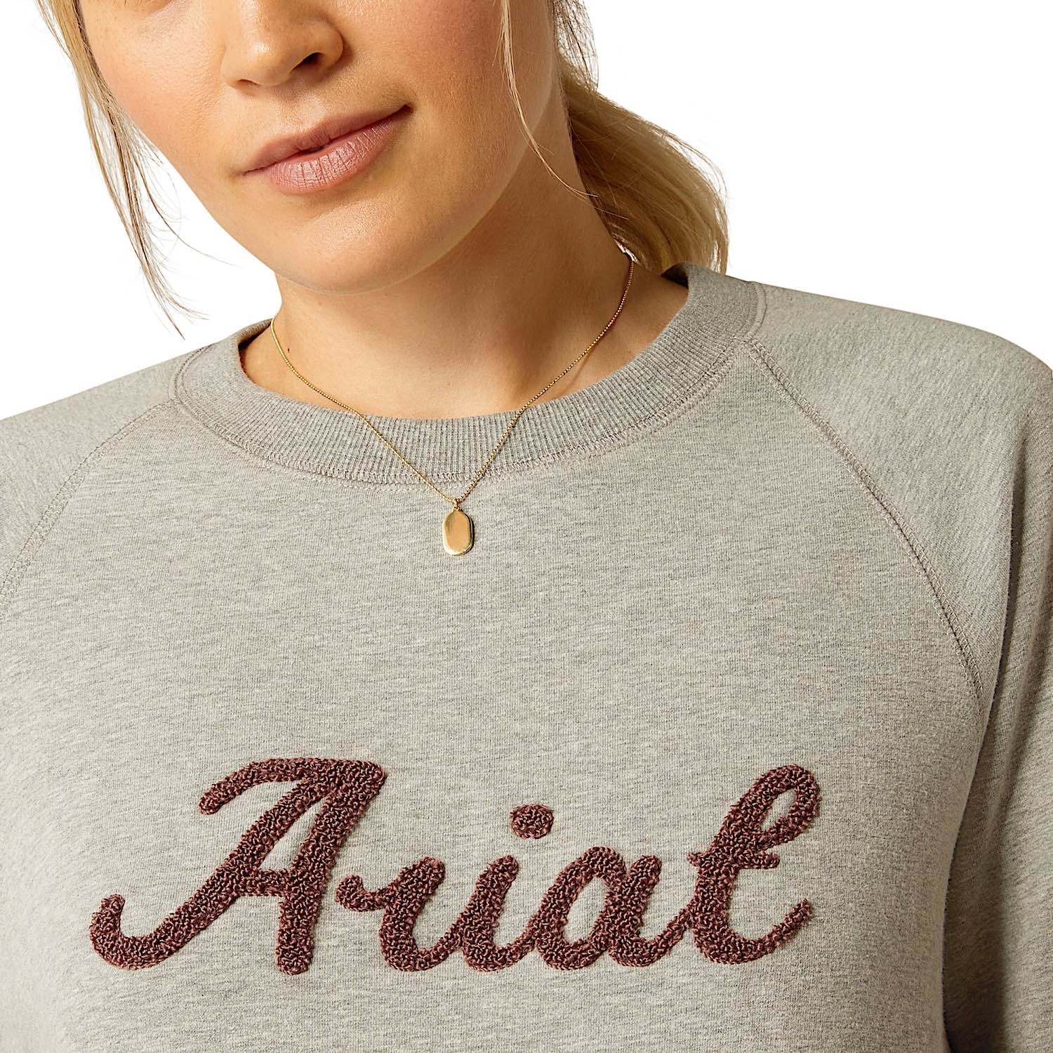 Ariat Women's Benicia Sweatshirt - Heather Grey - Image 4